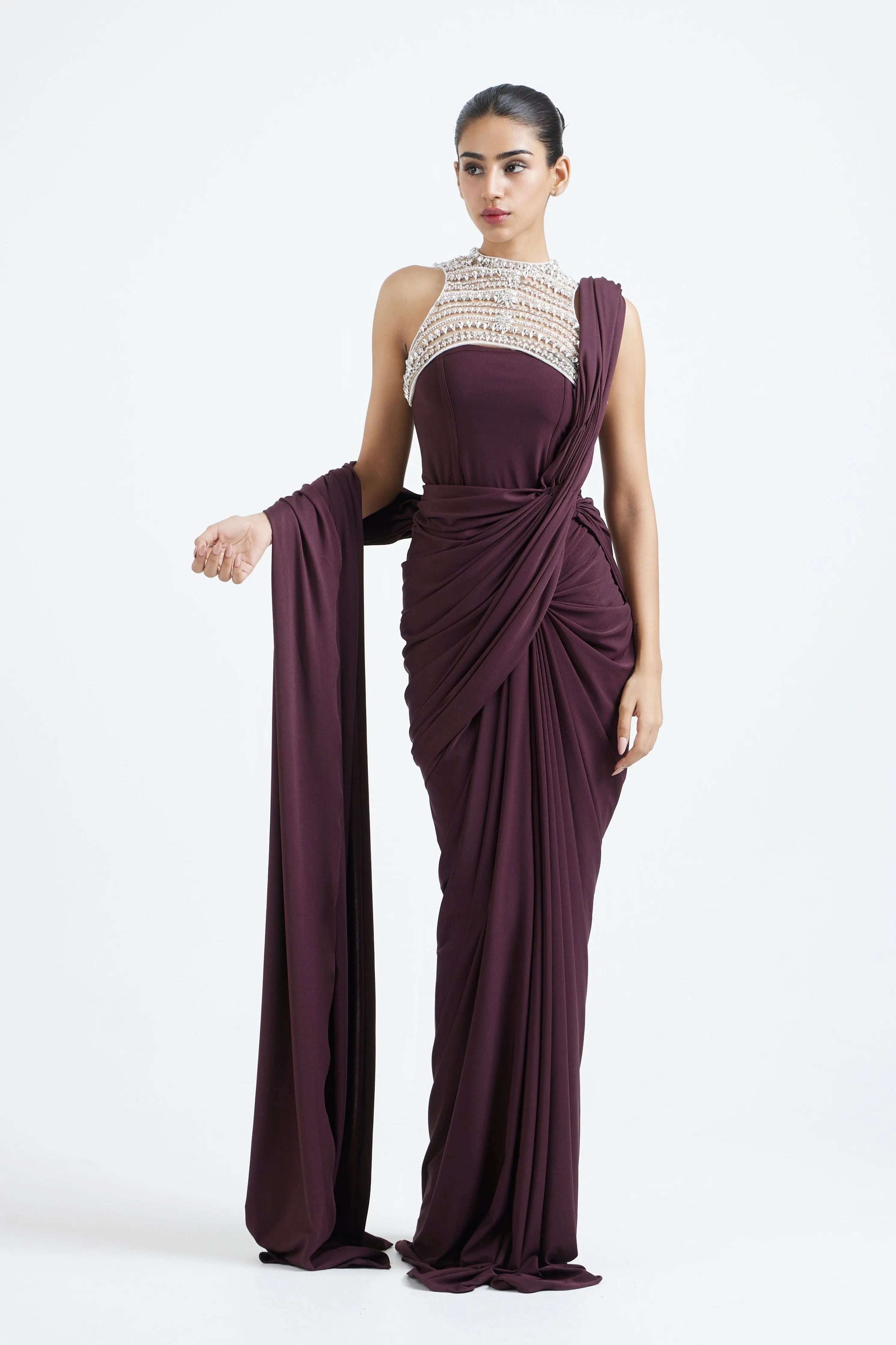 Shanaya Base Detachable Pallu & Overlay
