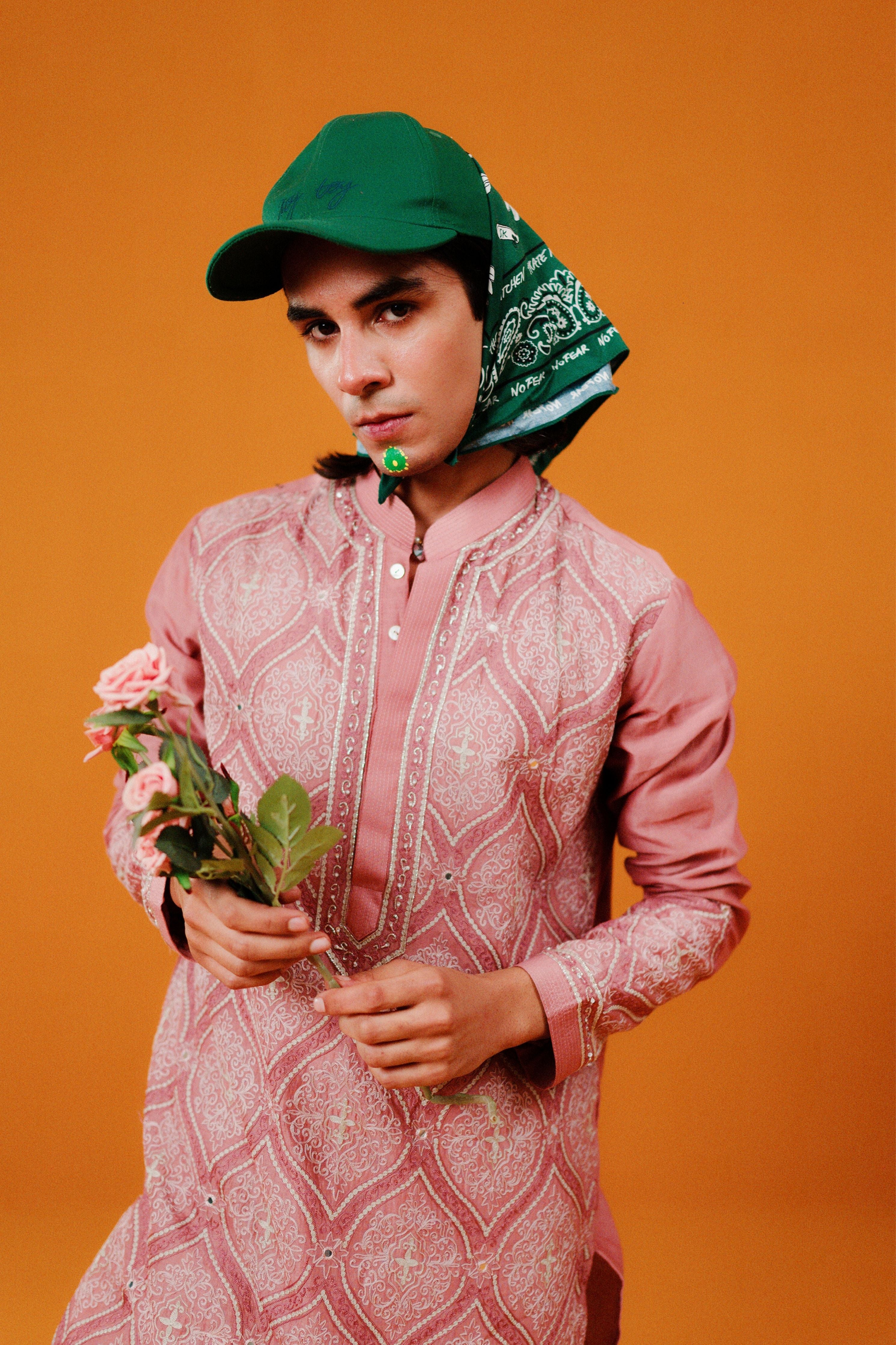 Old Rose Ogee Kurta Set