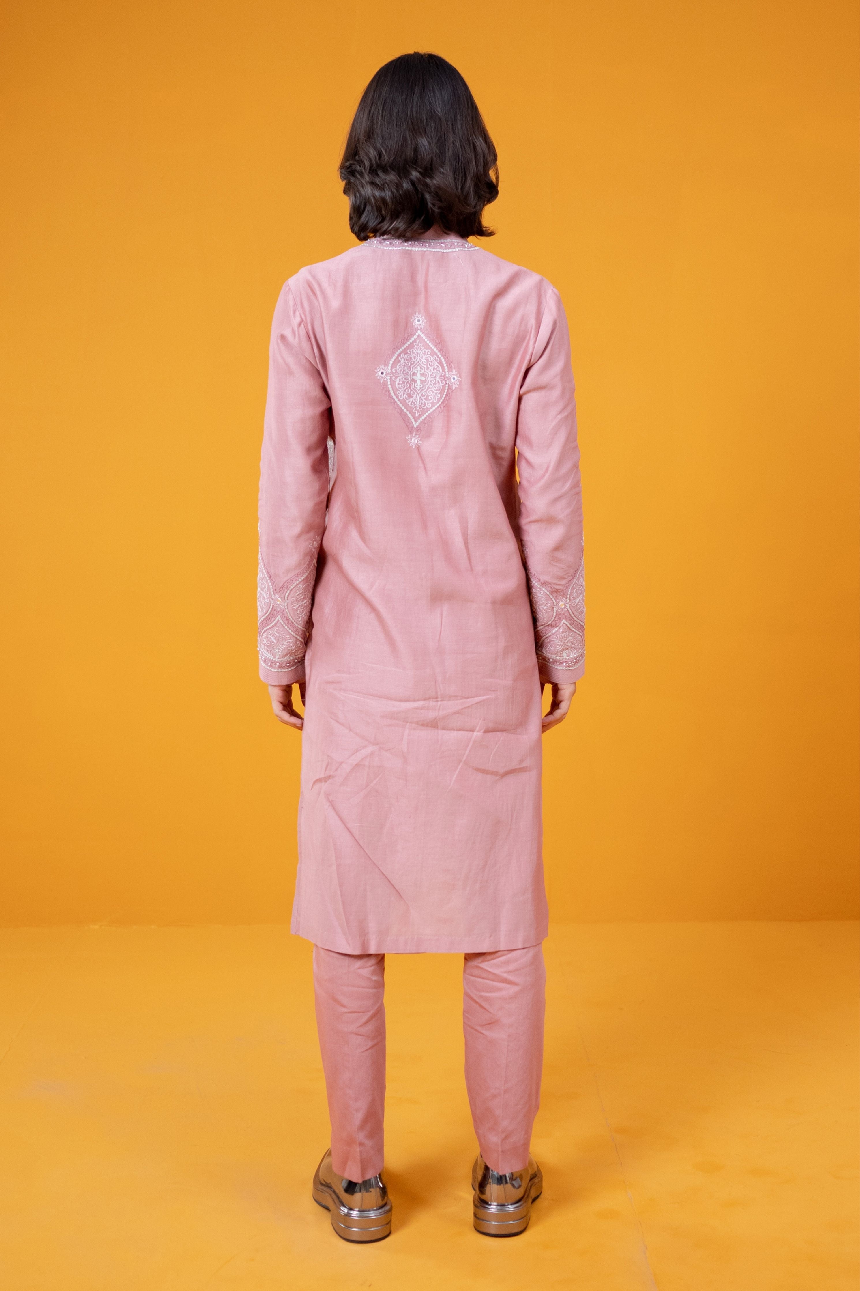 Old Rose Ogee Kurta Set