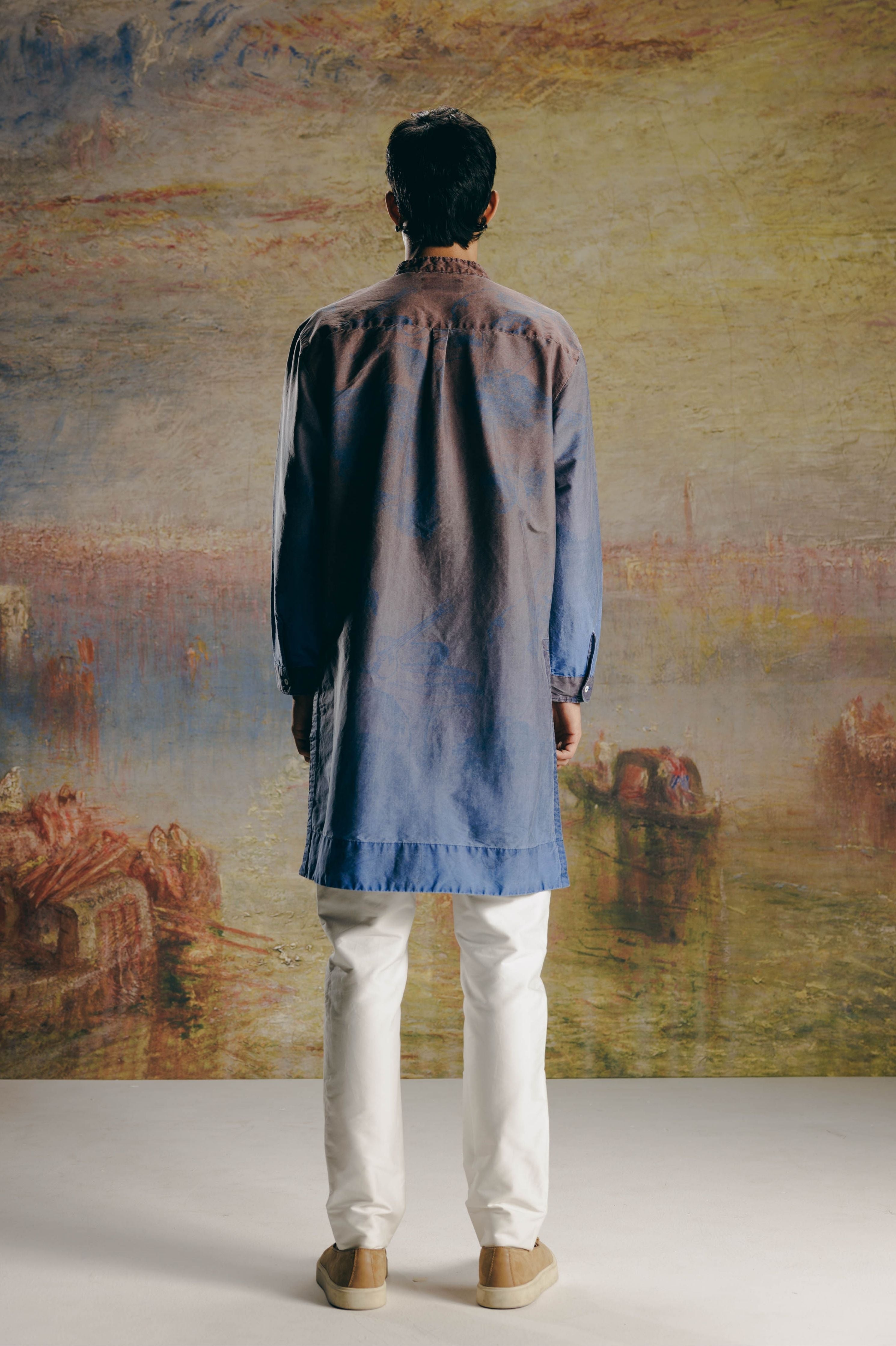 Ombre Surrealist Outline Kurta Set