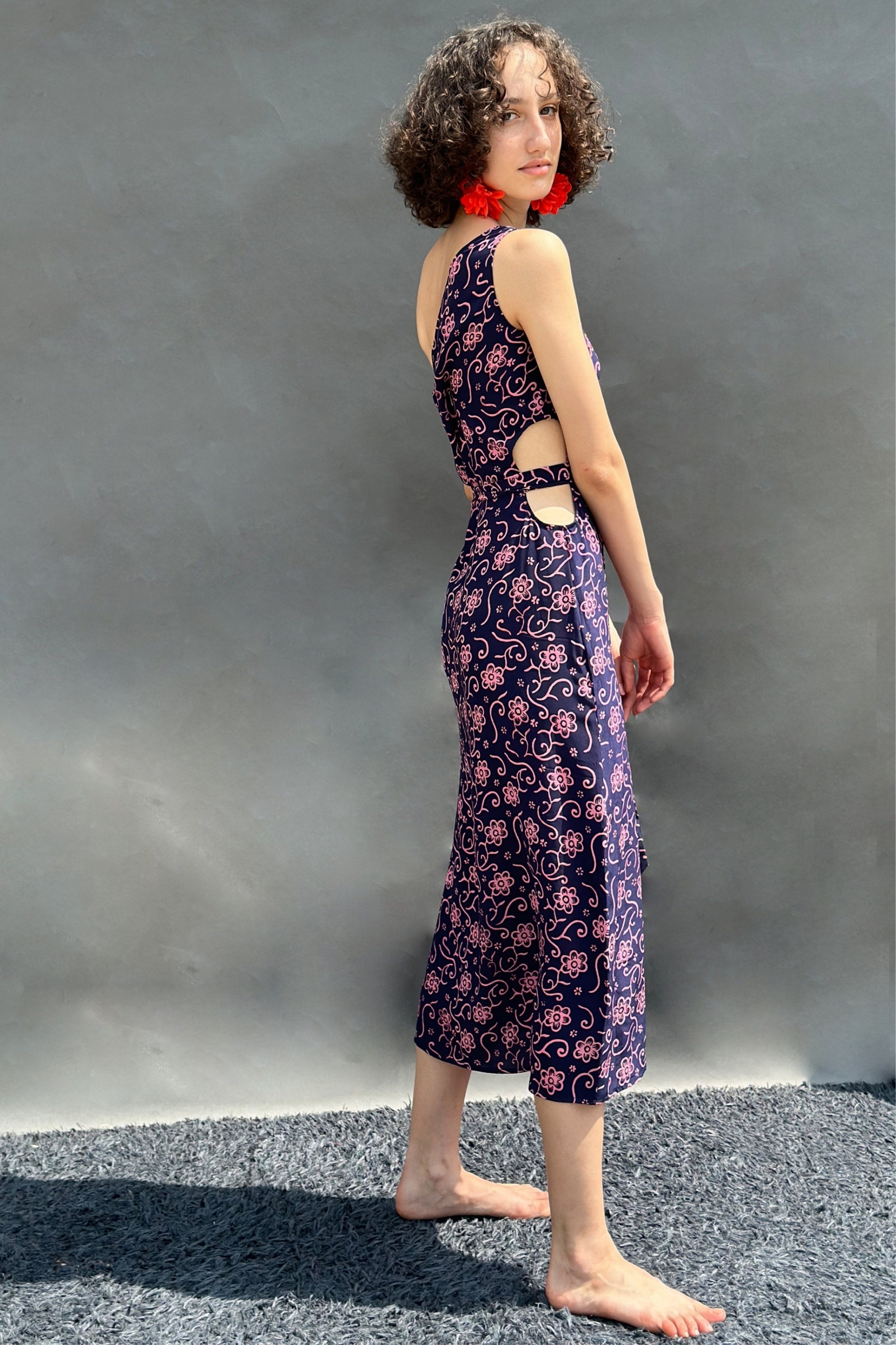 One Shoulder Midi Dress