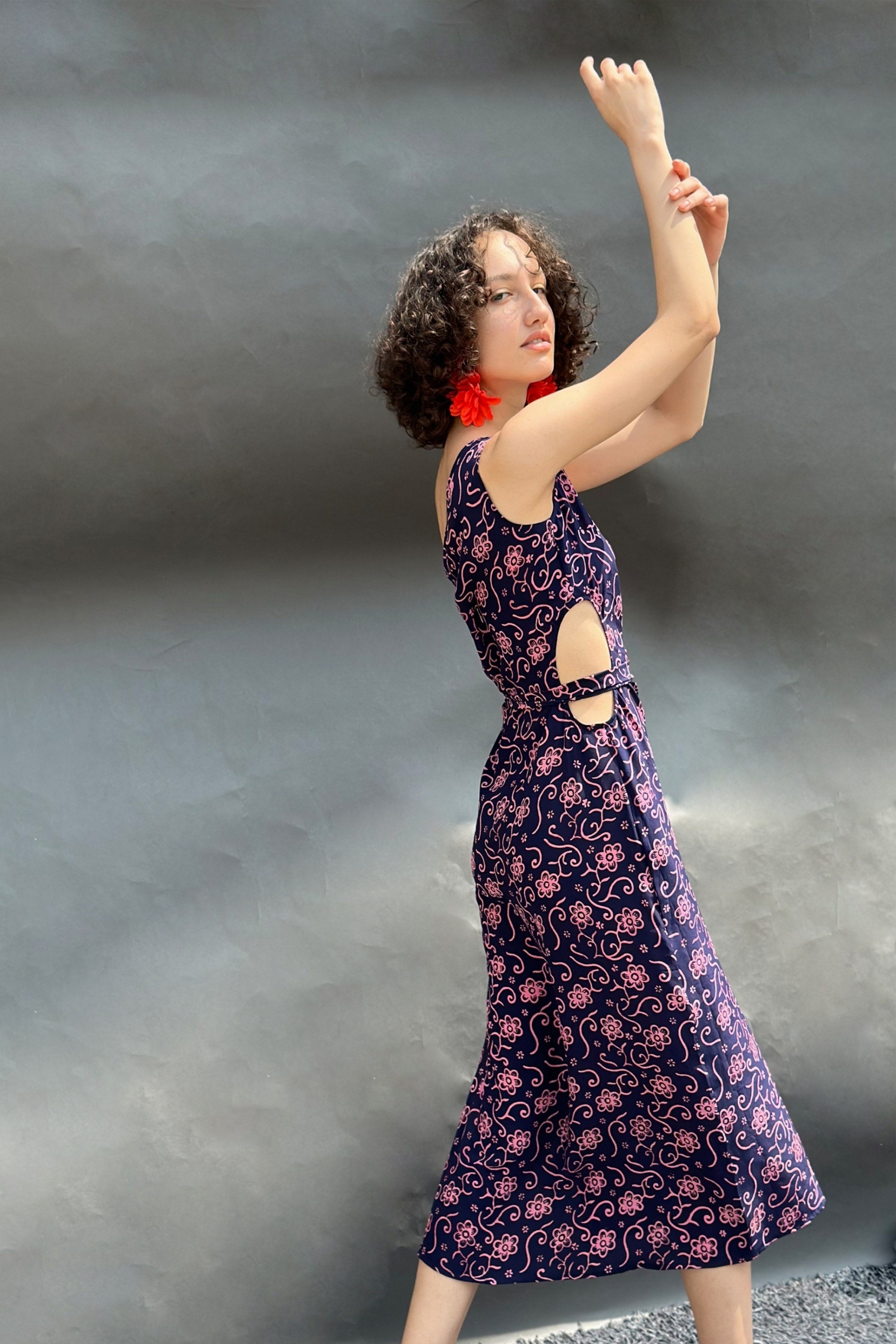 One Shoulder Midi Dress