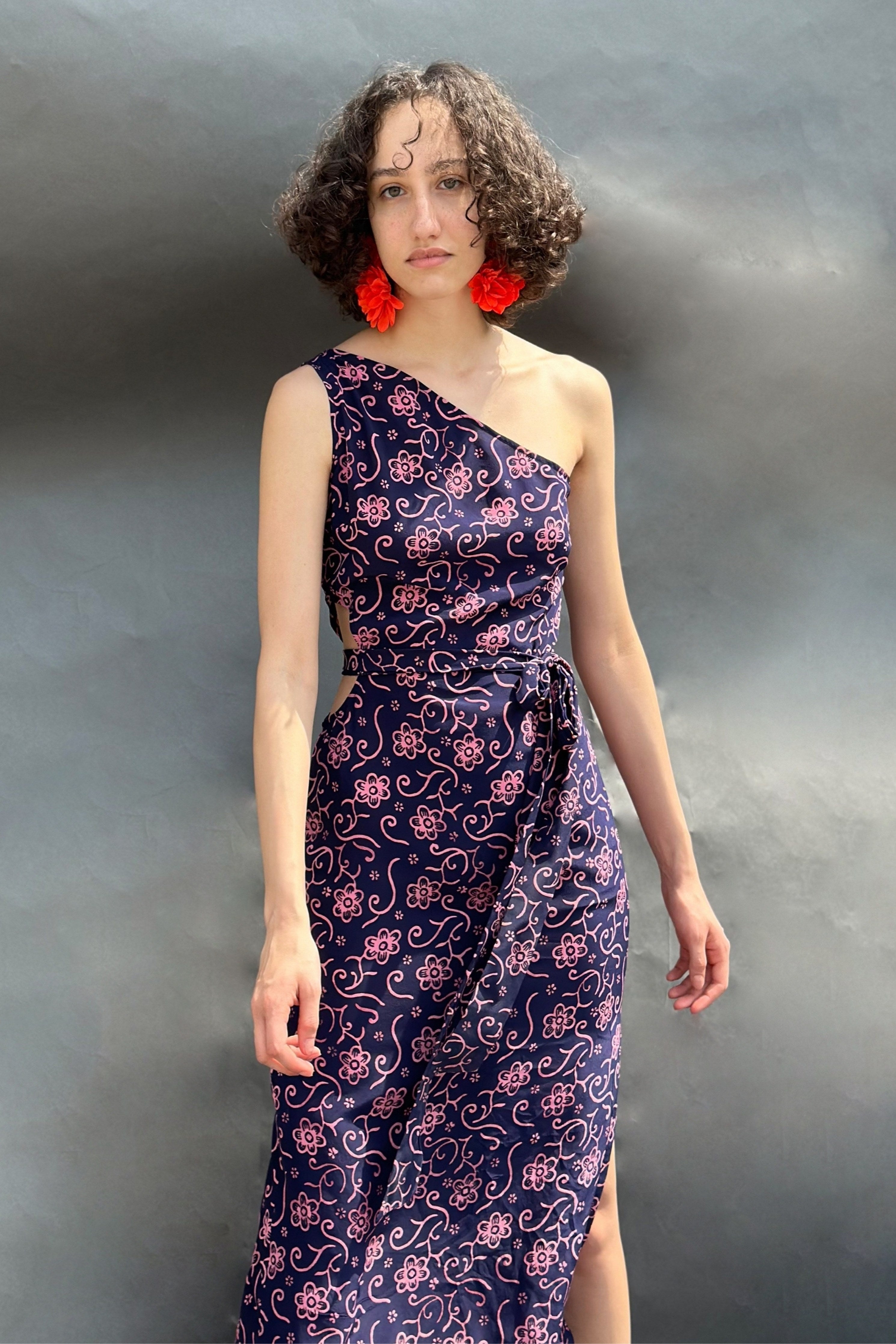 One Shoulder Midi Dress