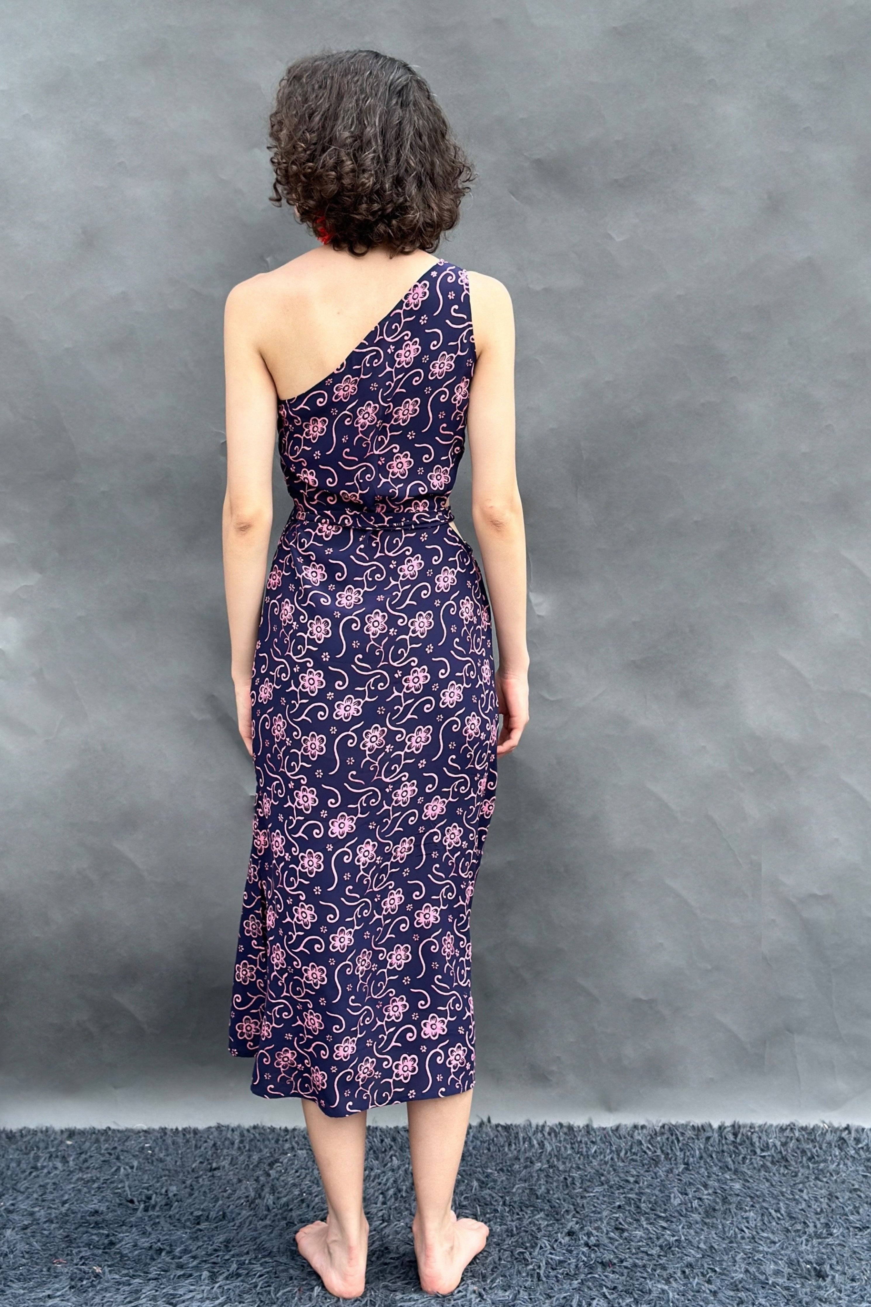 One Shoulder Midi Dress