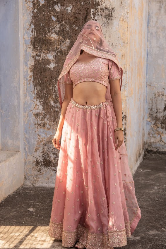 Onion PInk Lehenga Set