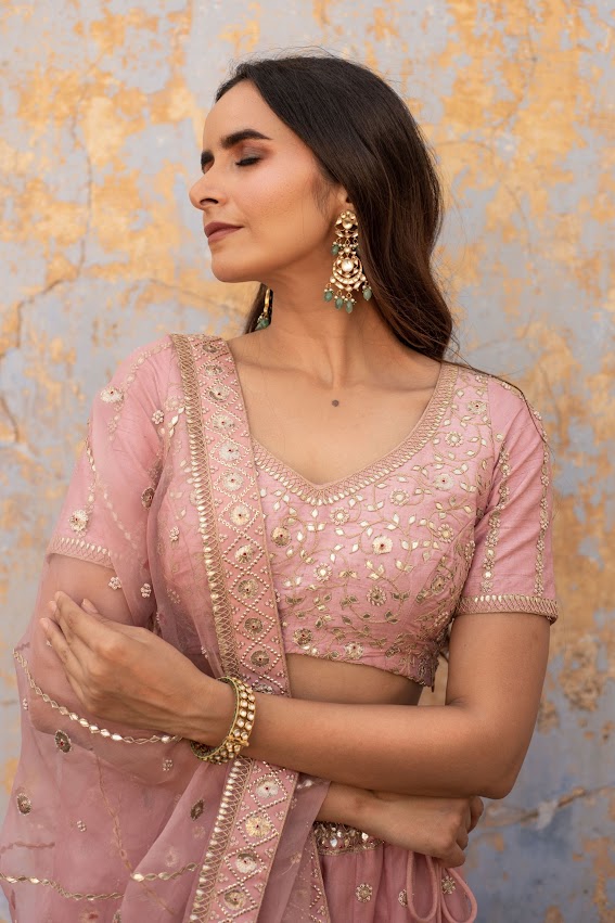 Onion PInk Lehenga Set