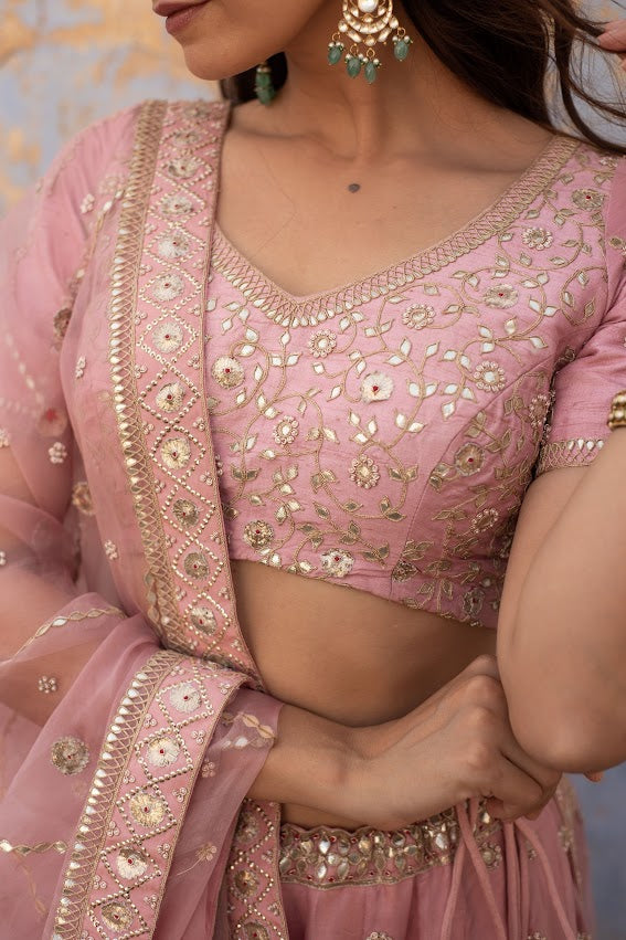 Onion PInk Lehenga Set