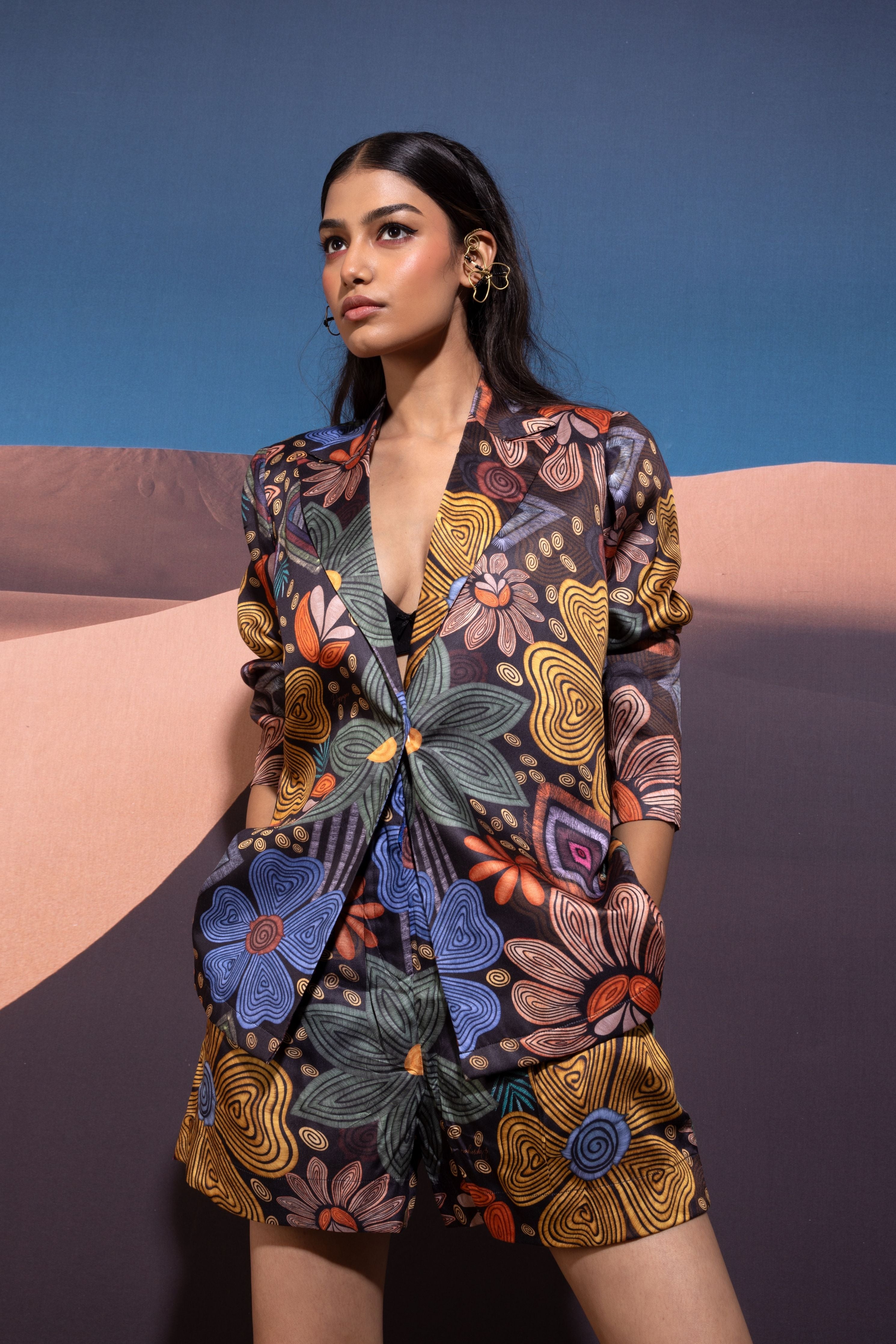 Opulent Garden Jacket and Shorts set