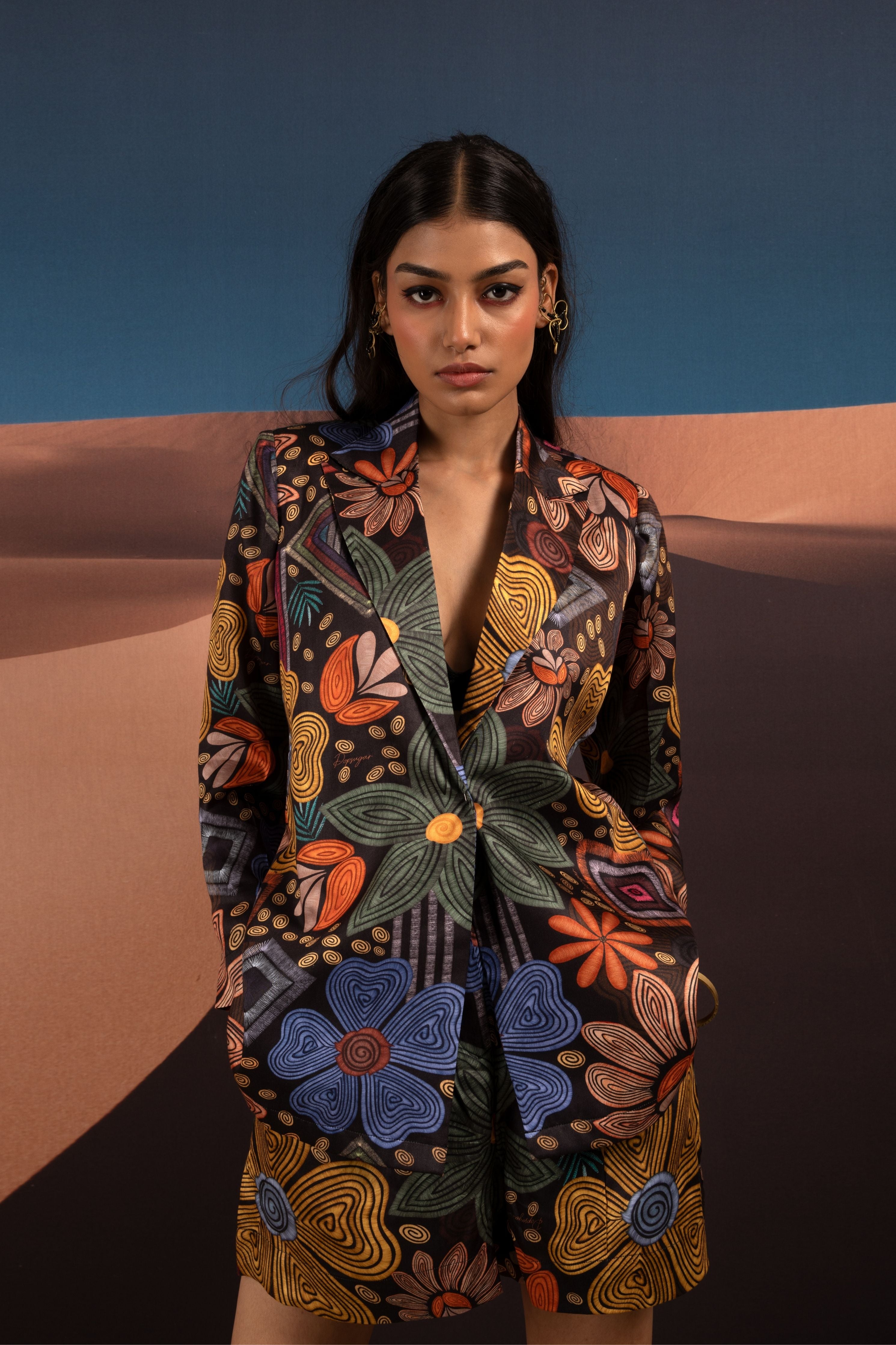 Opulent Garden Jacket and Shorts set