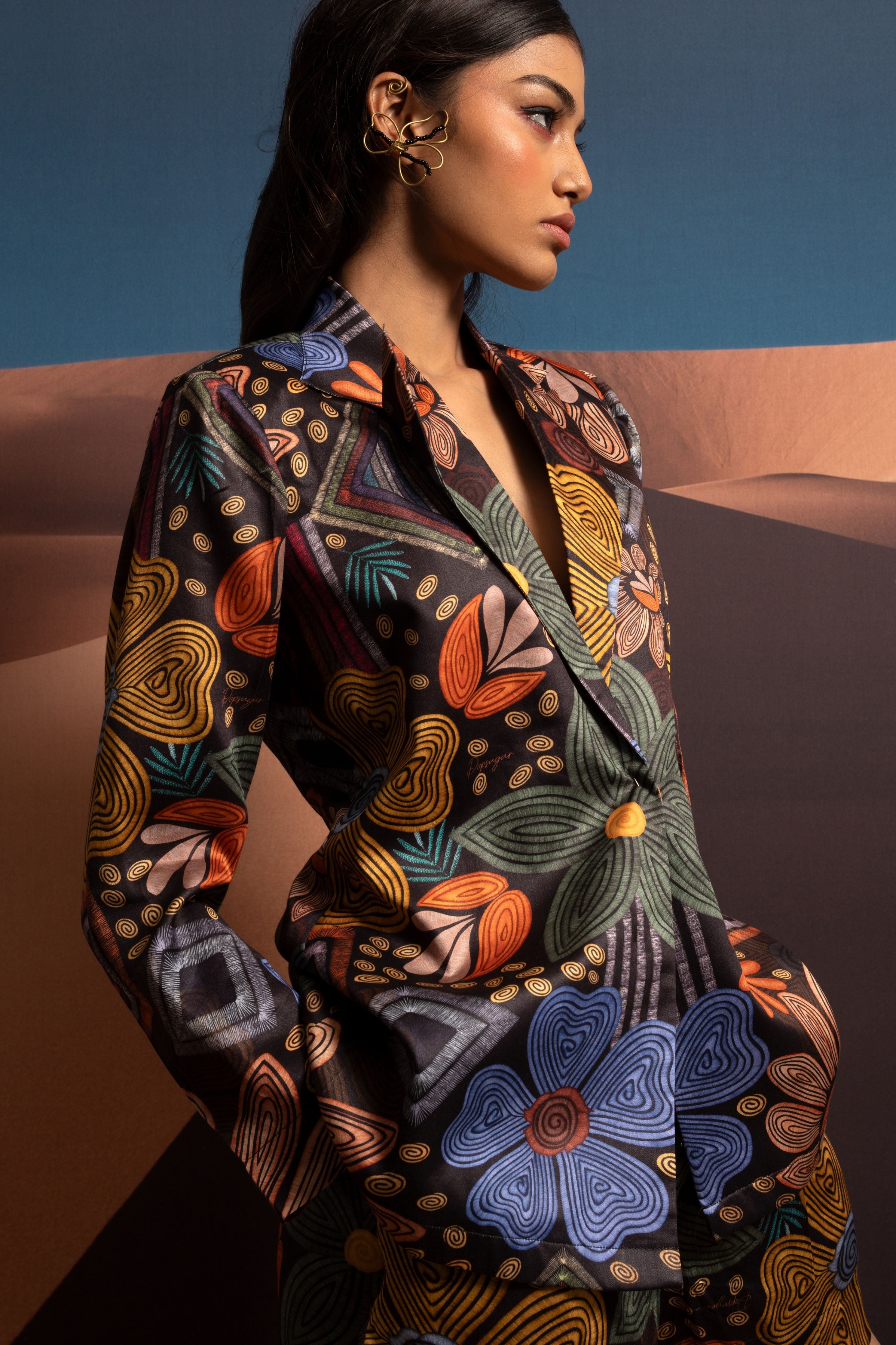 Opulent Garden Jacket and Shorts set