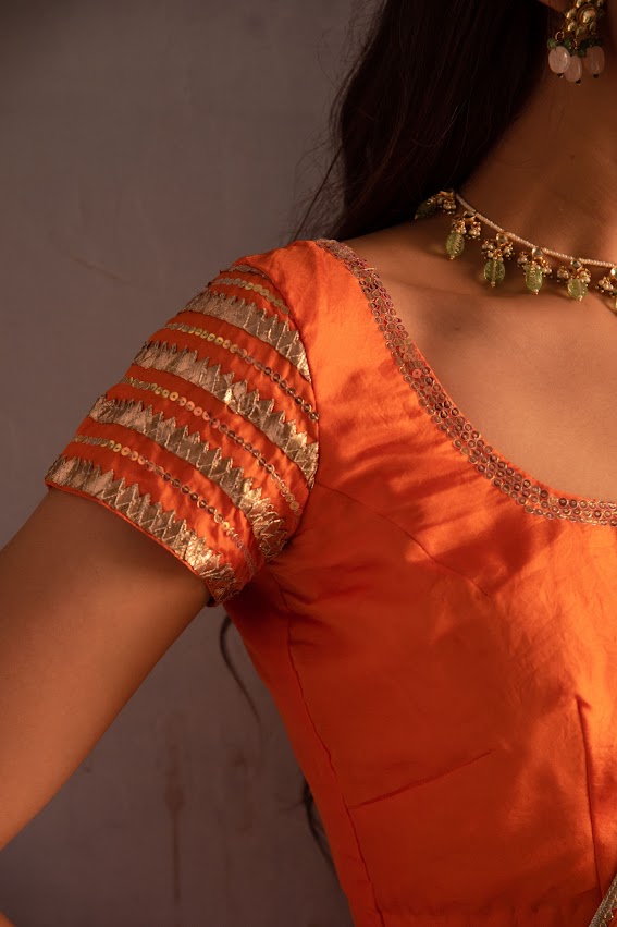 Orange Lehenga Set