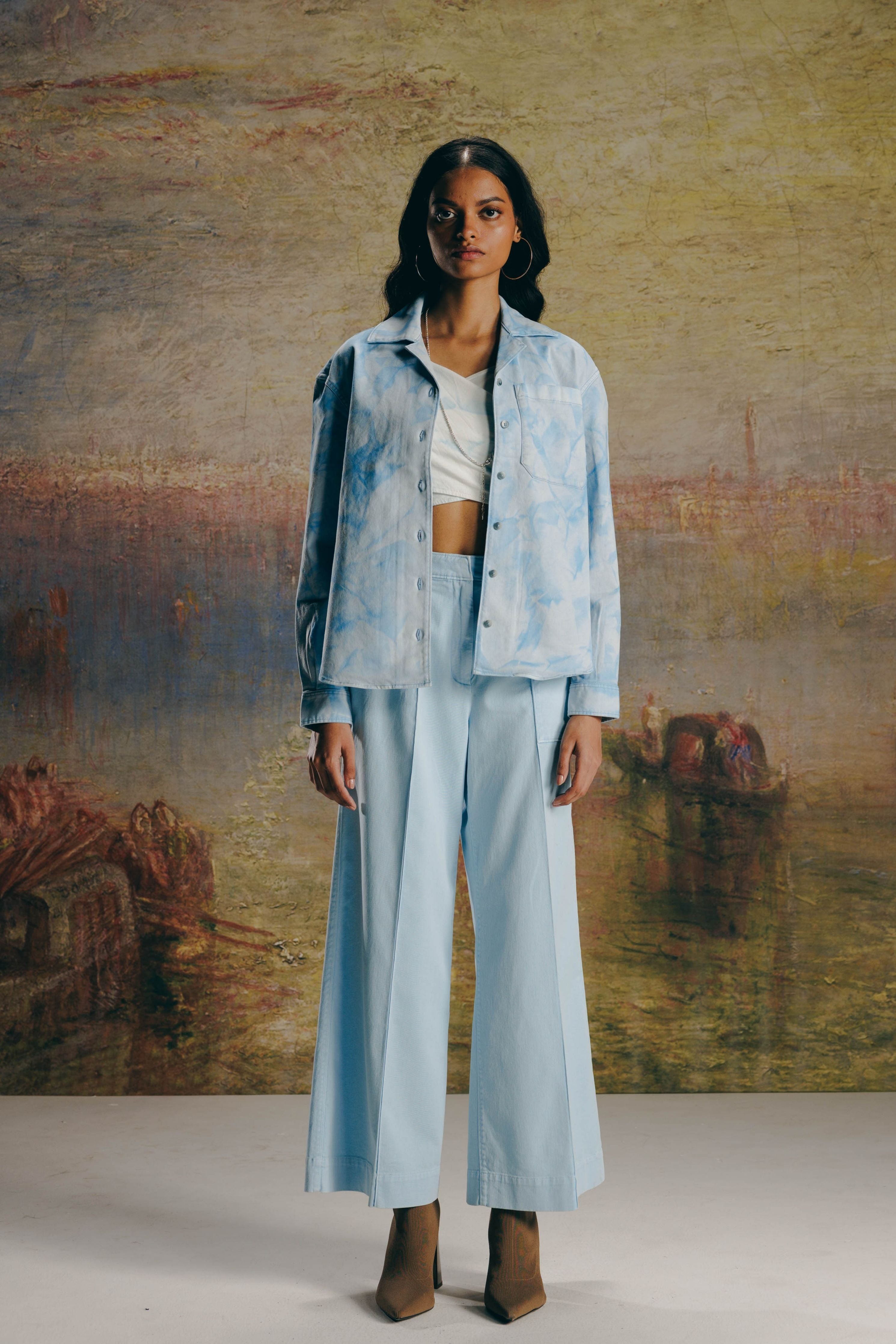 Overdyed Marble Washed Overshirt