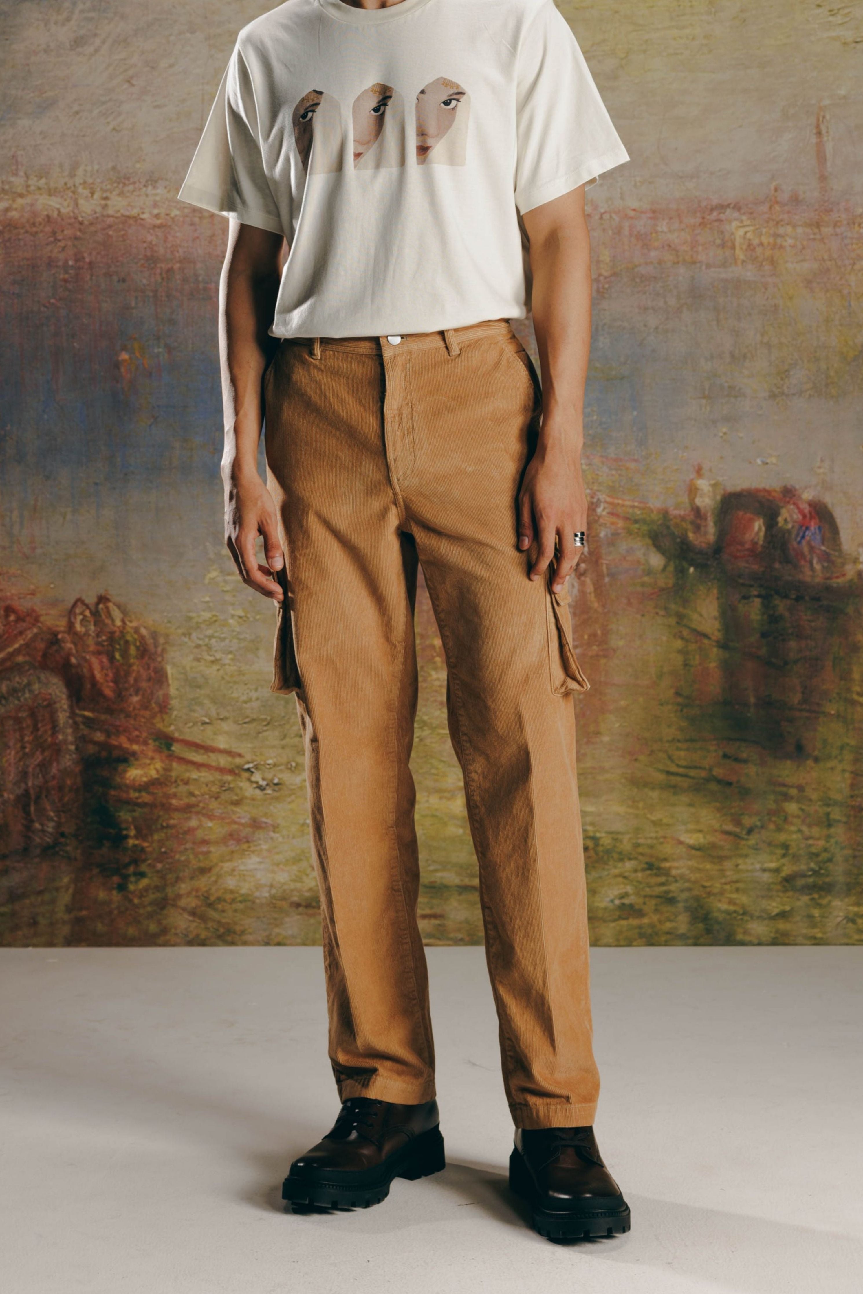 Overdyed Stone Washed Cargo Pants