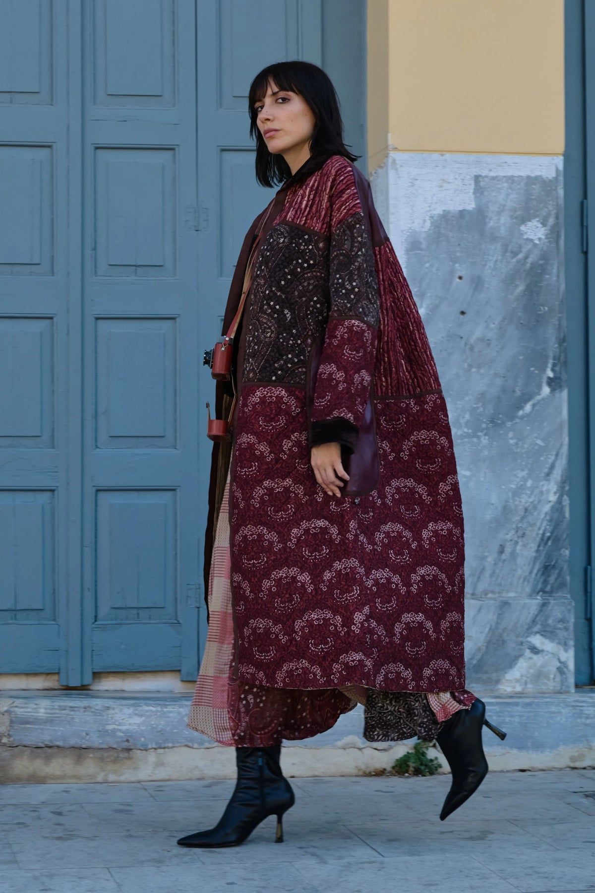 Cherry Printed Quilted Jacket