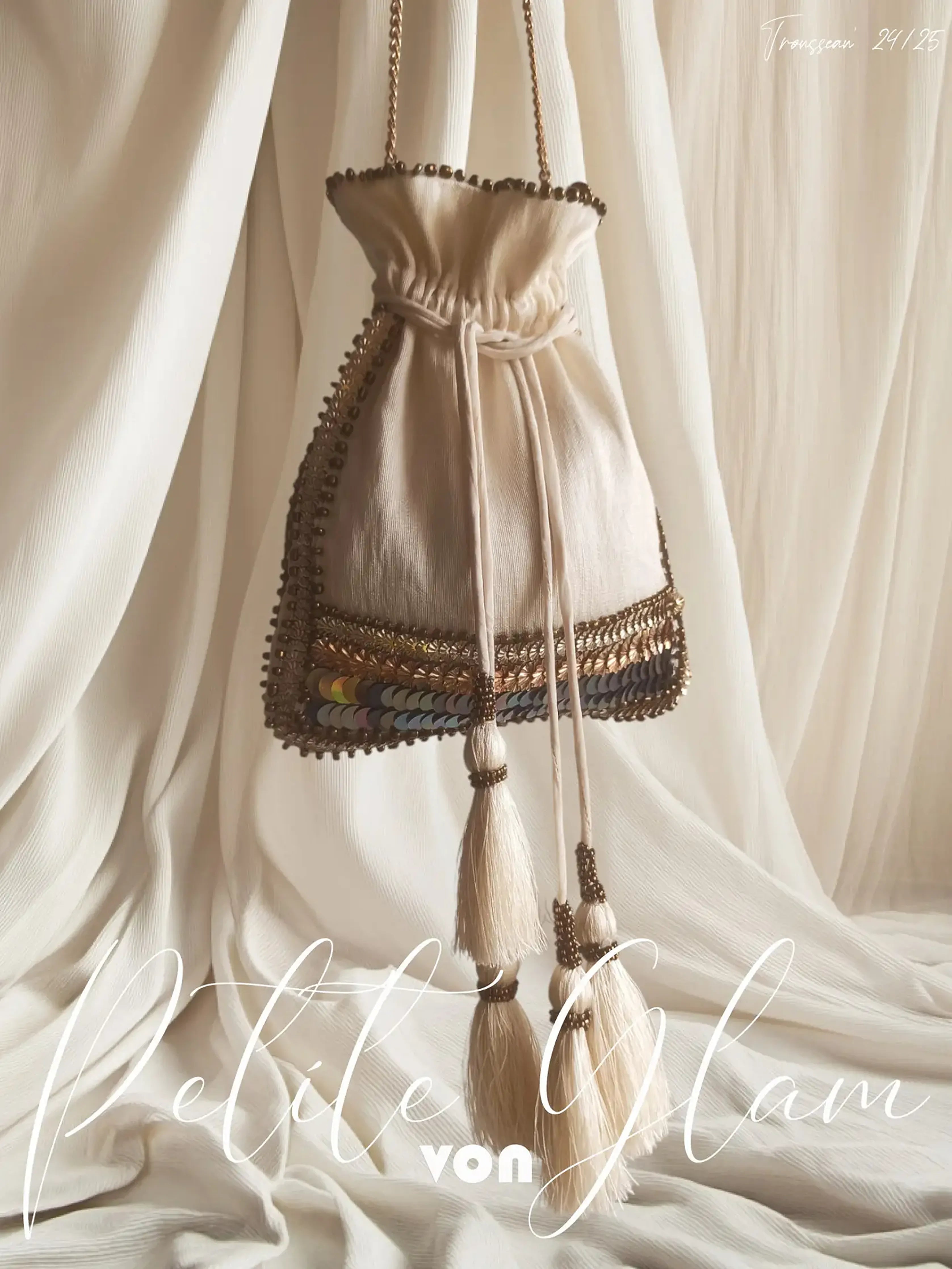 White Mod Border Bag