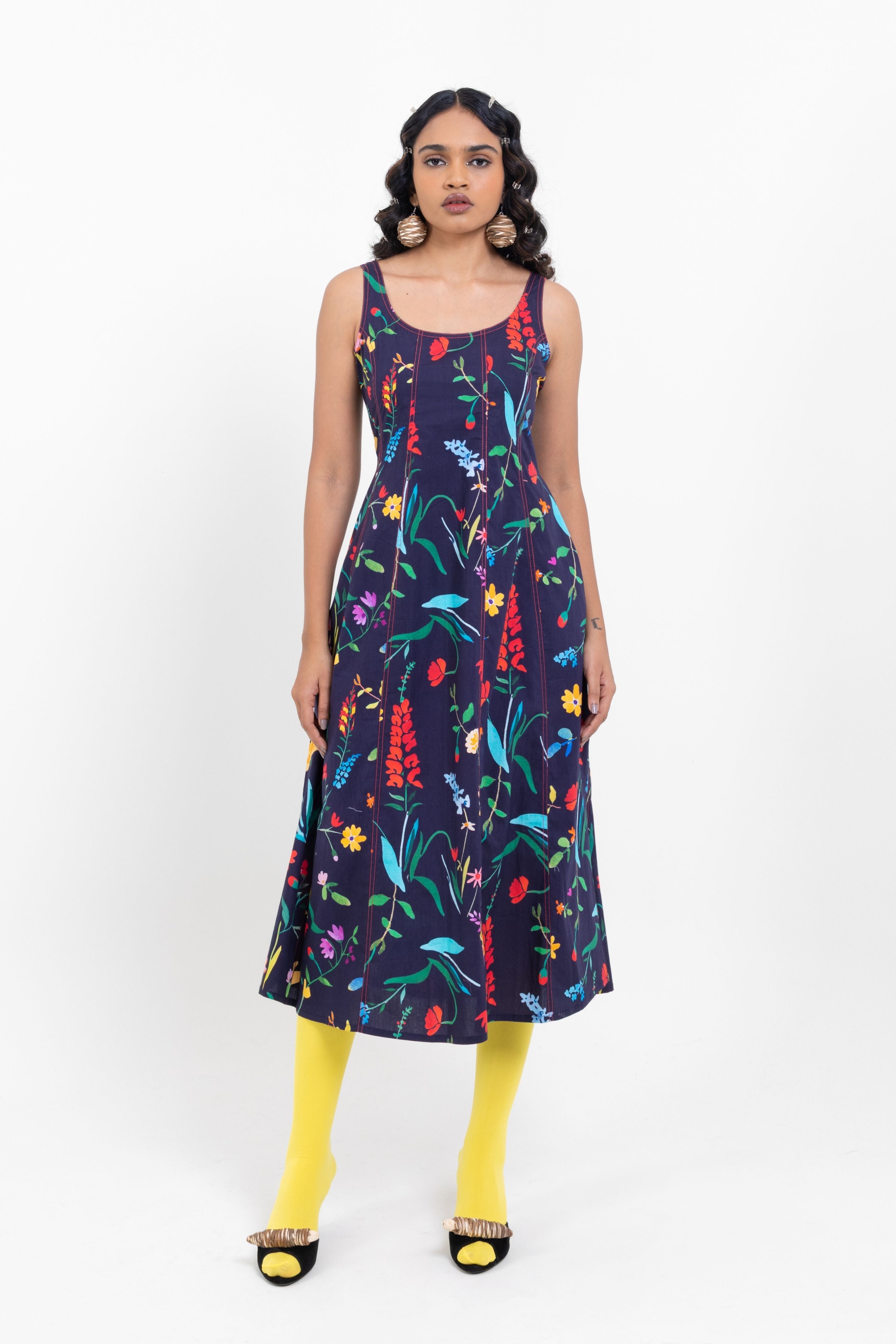 Water Colour Elegance Middi Dress