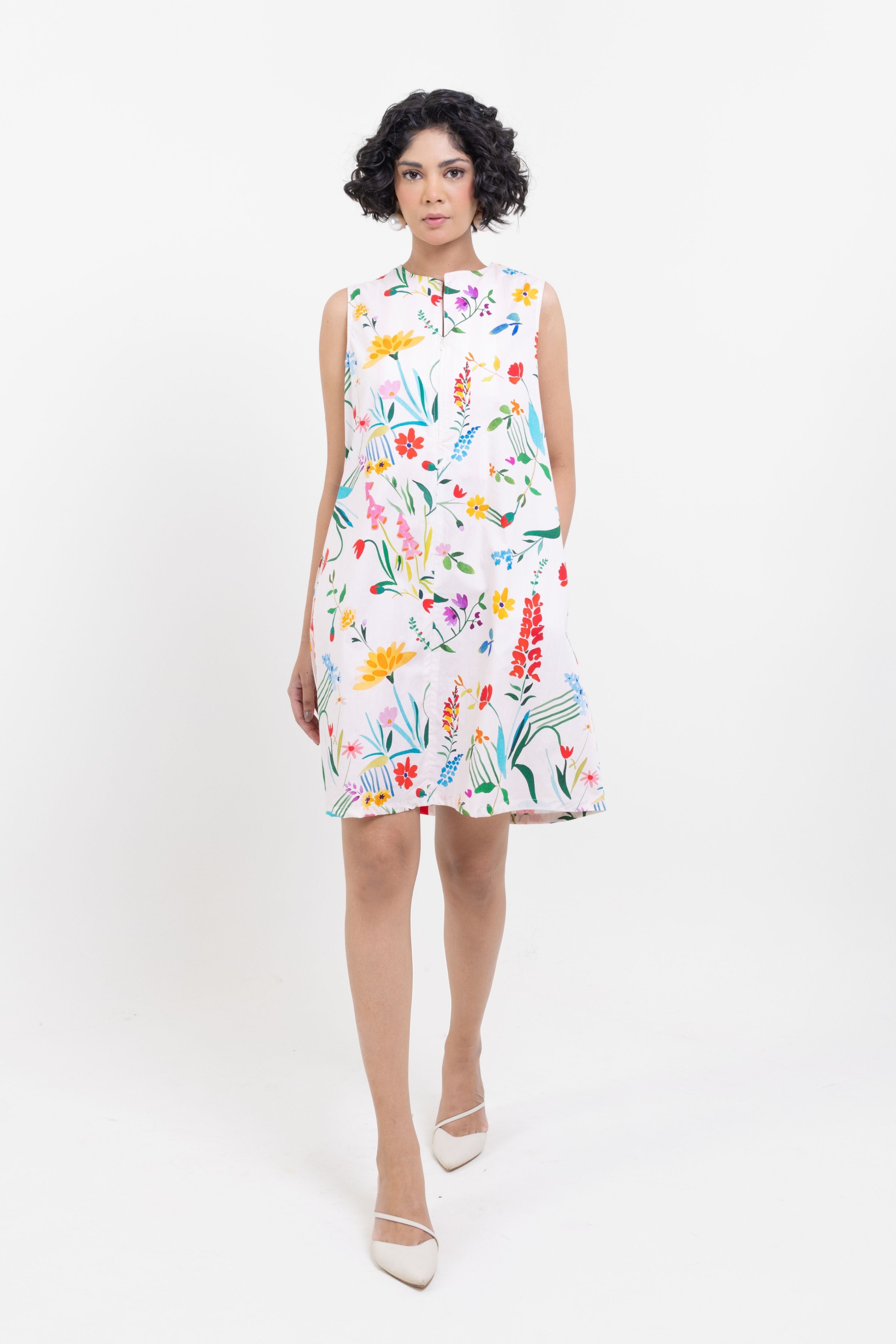 Floral Elegance Sleeveless Dress