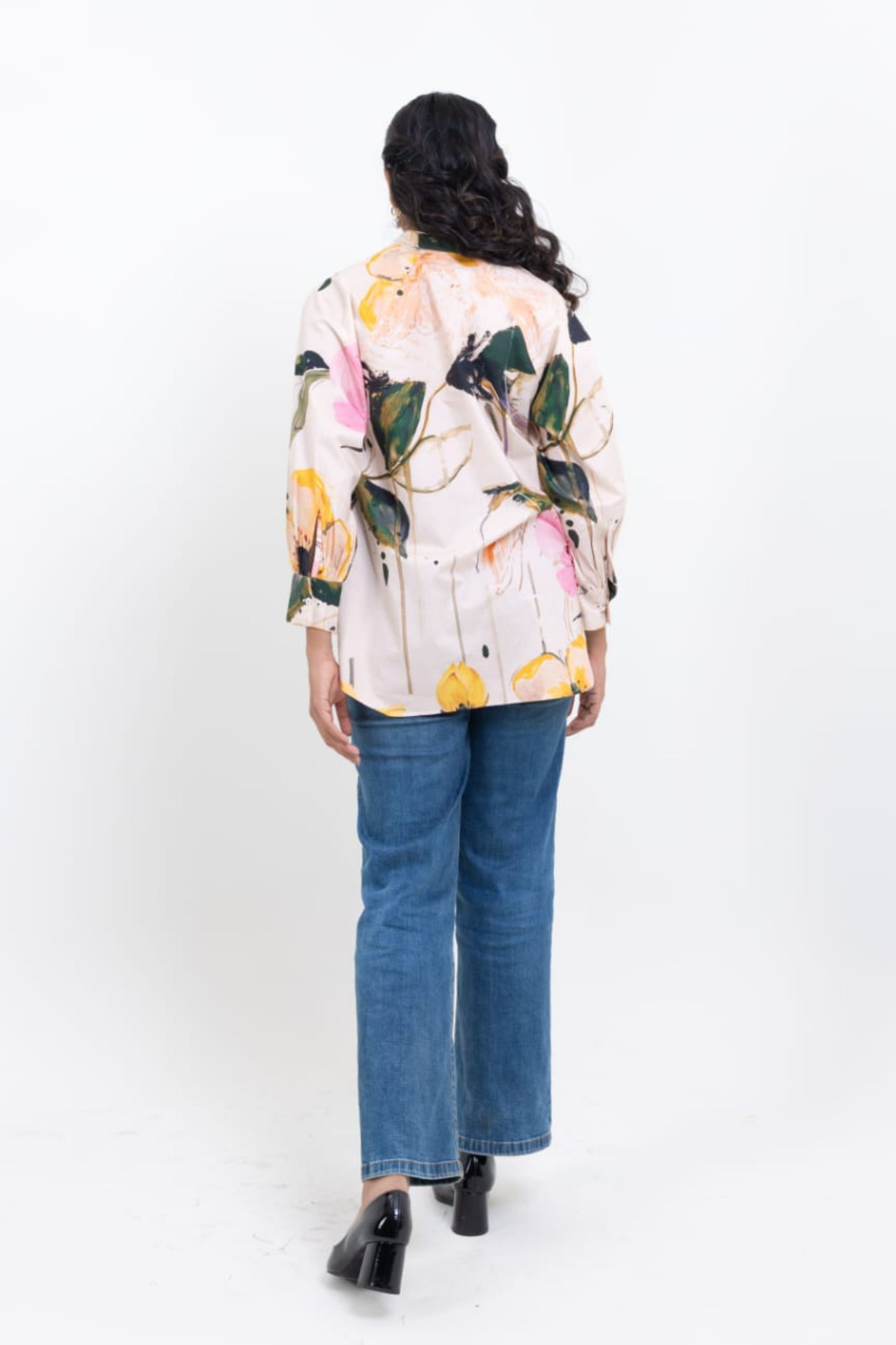 Artistic Floral Hand Printed Shirt