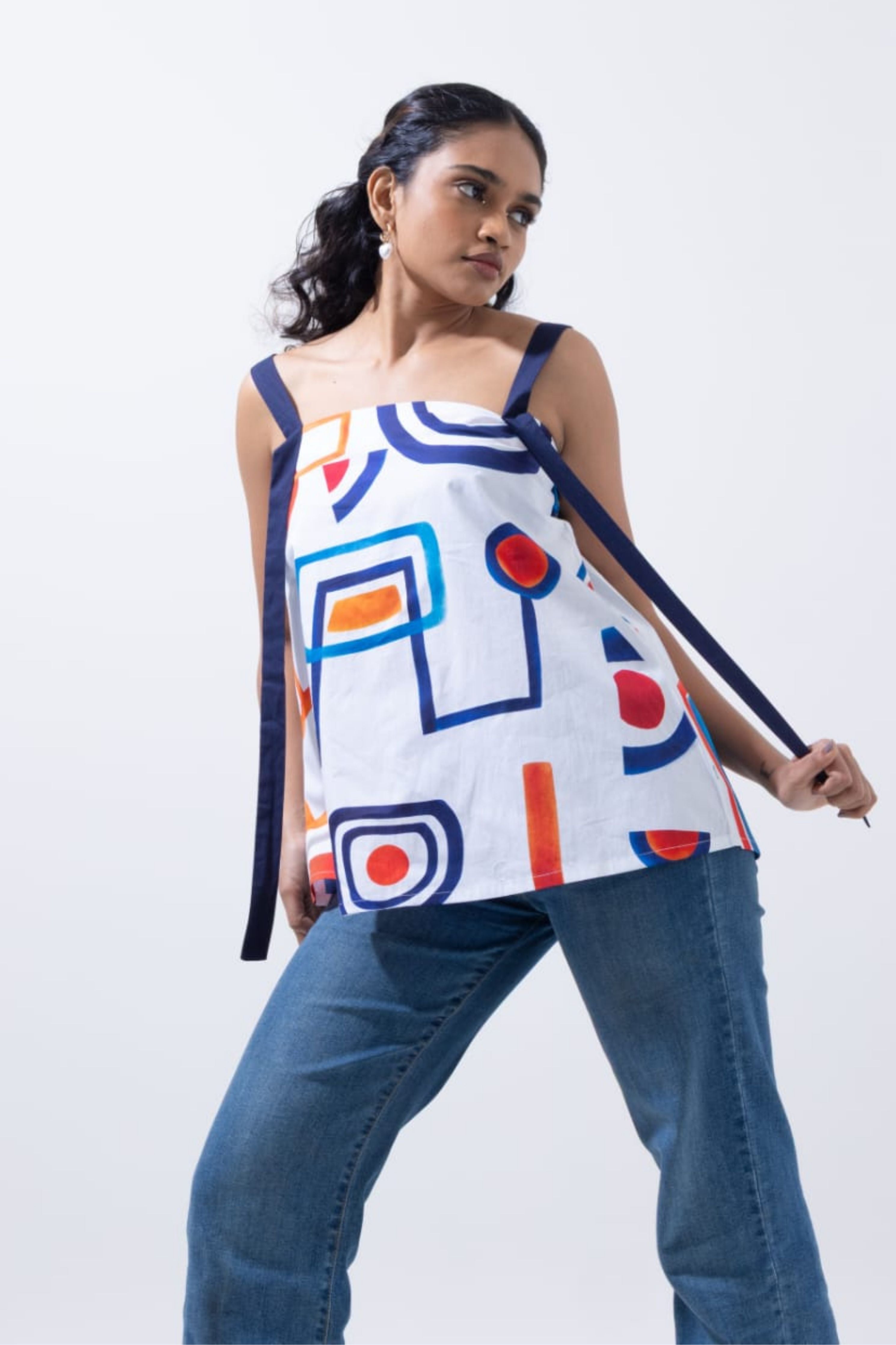 Artistic Abstract Printed Top