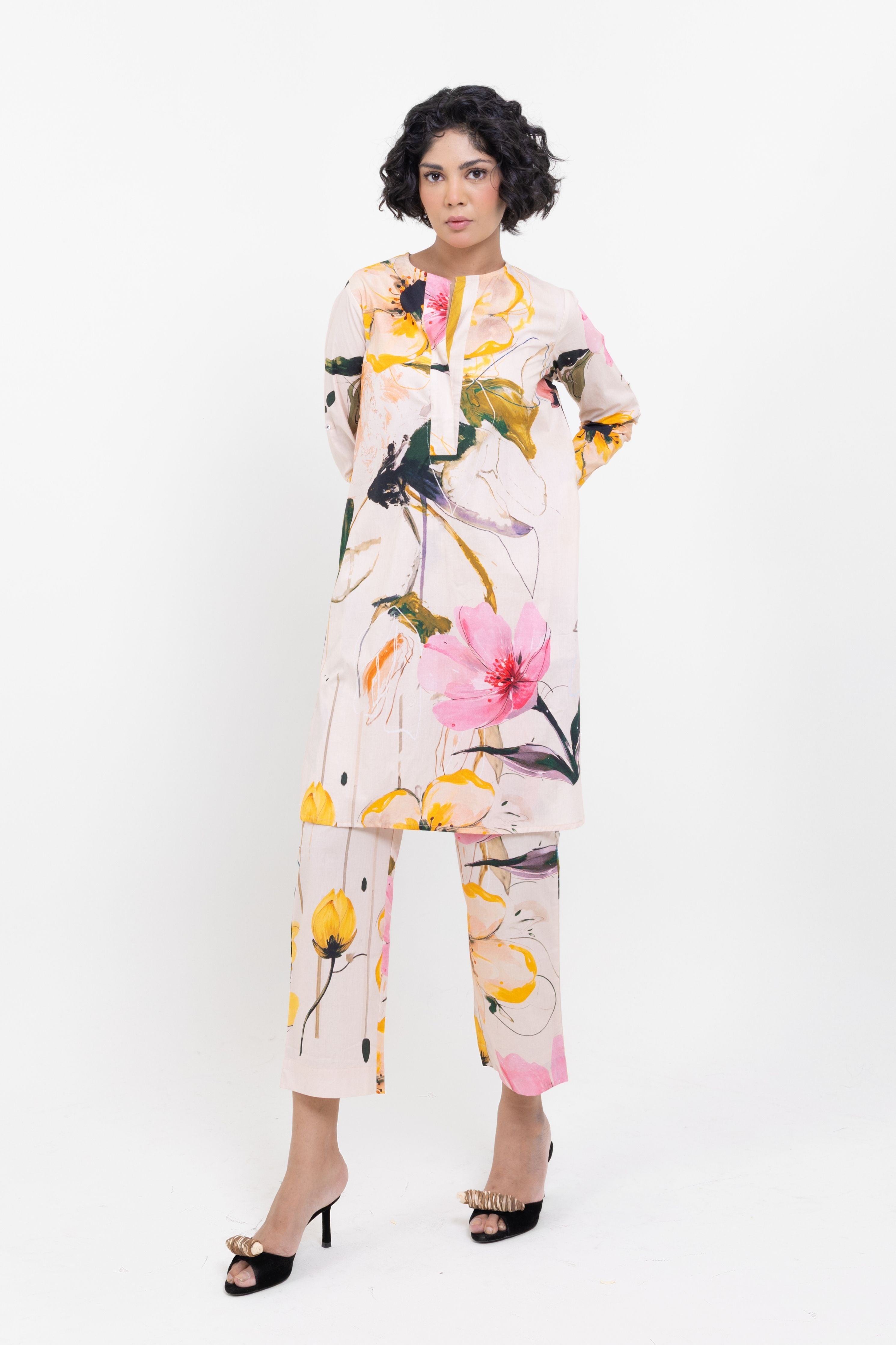 Elegant Floral Kurta Set