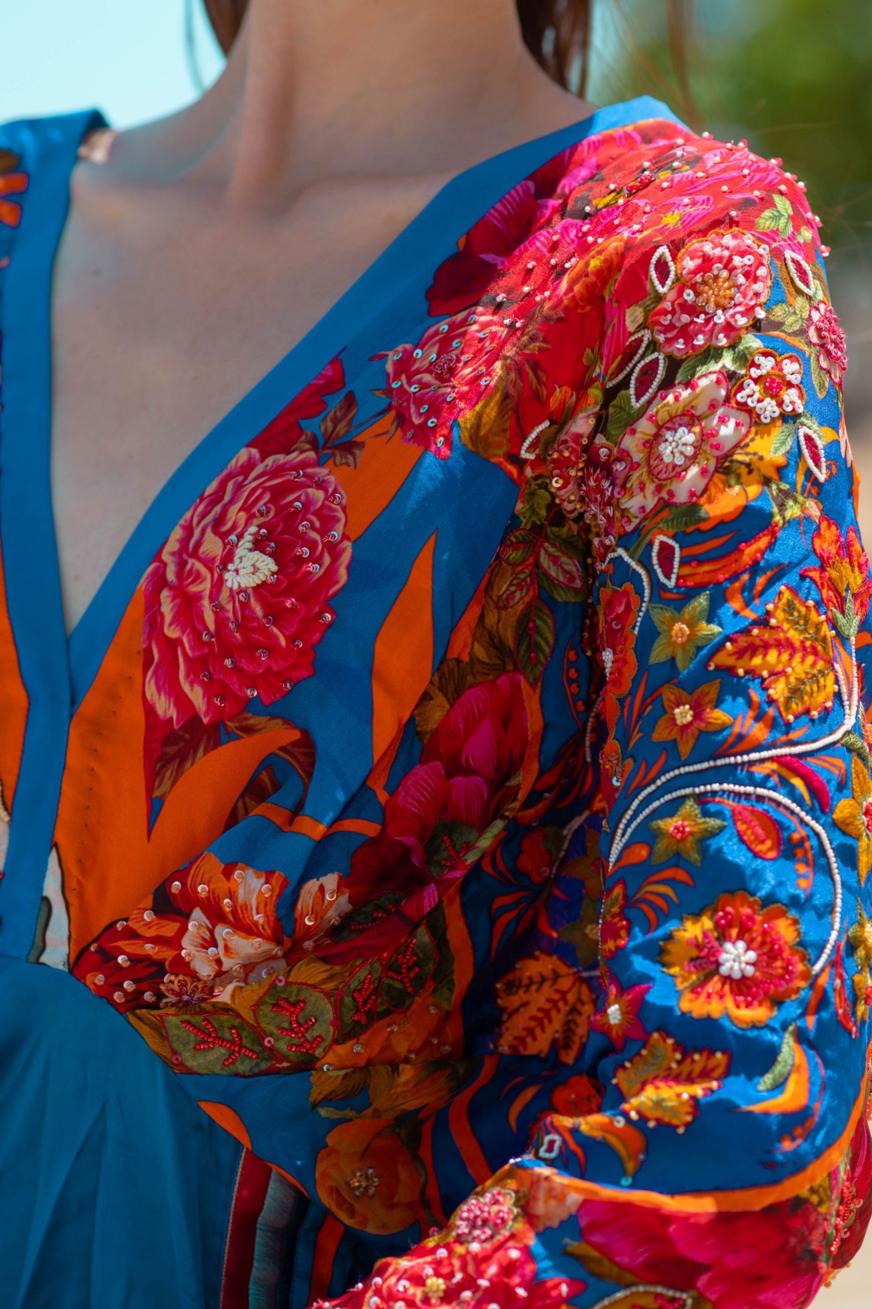 Long Printed Beach Dress