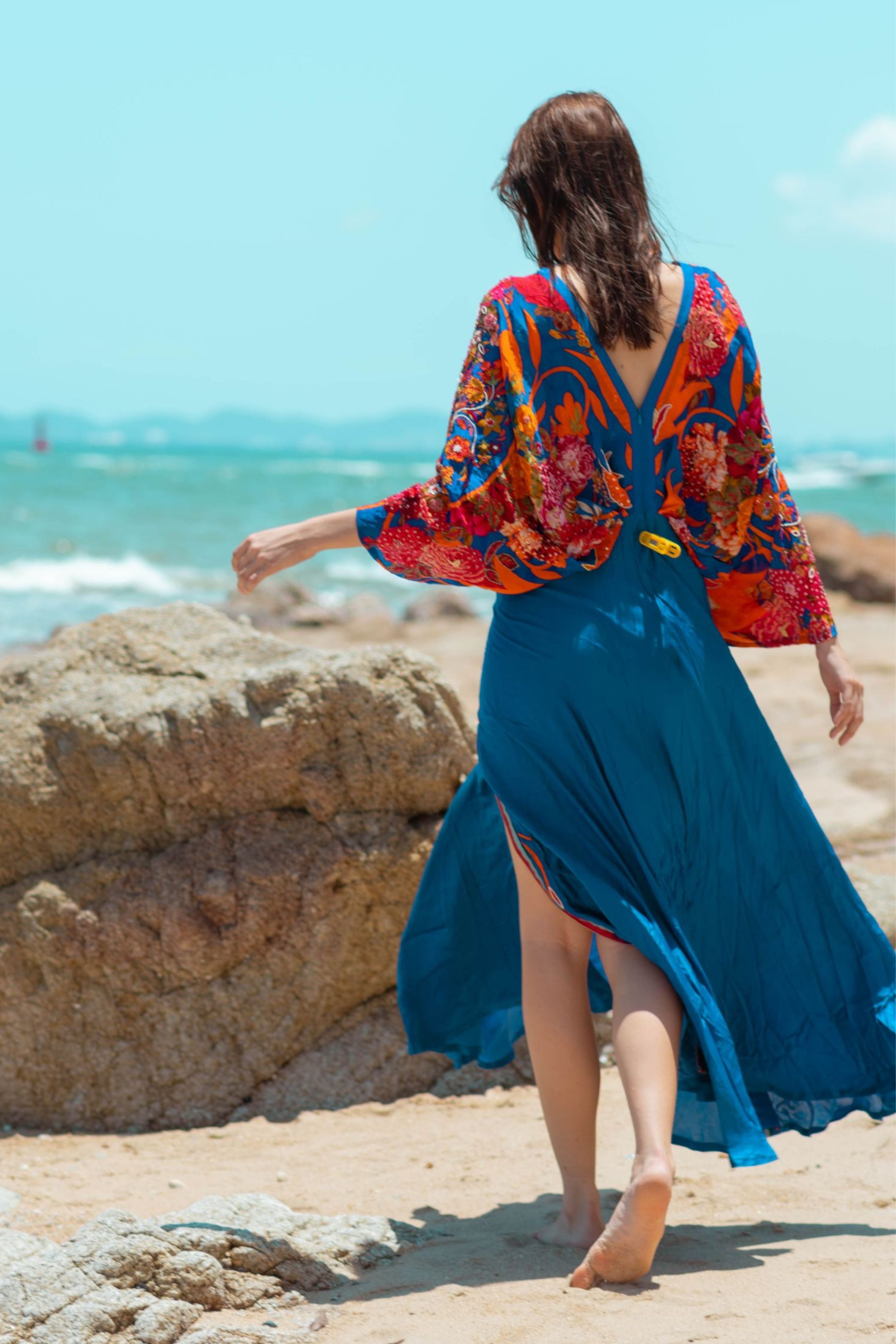 Long Printed Beach Dress