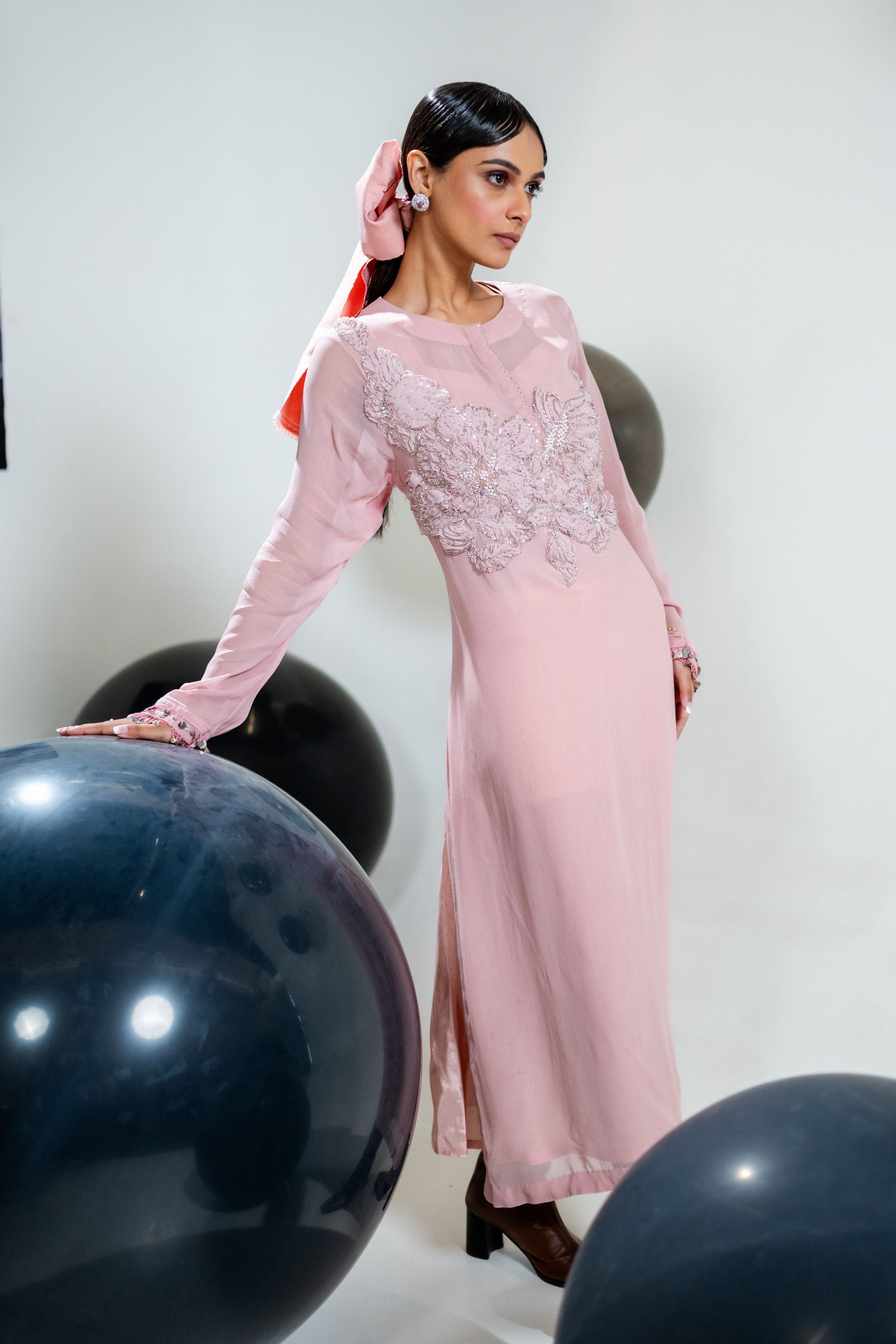 Embroidered Straight Kurta Bustier And Pants