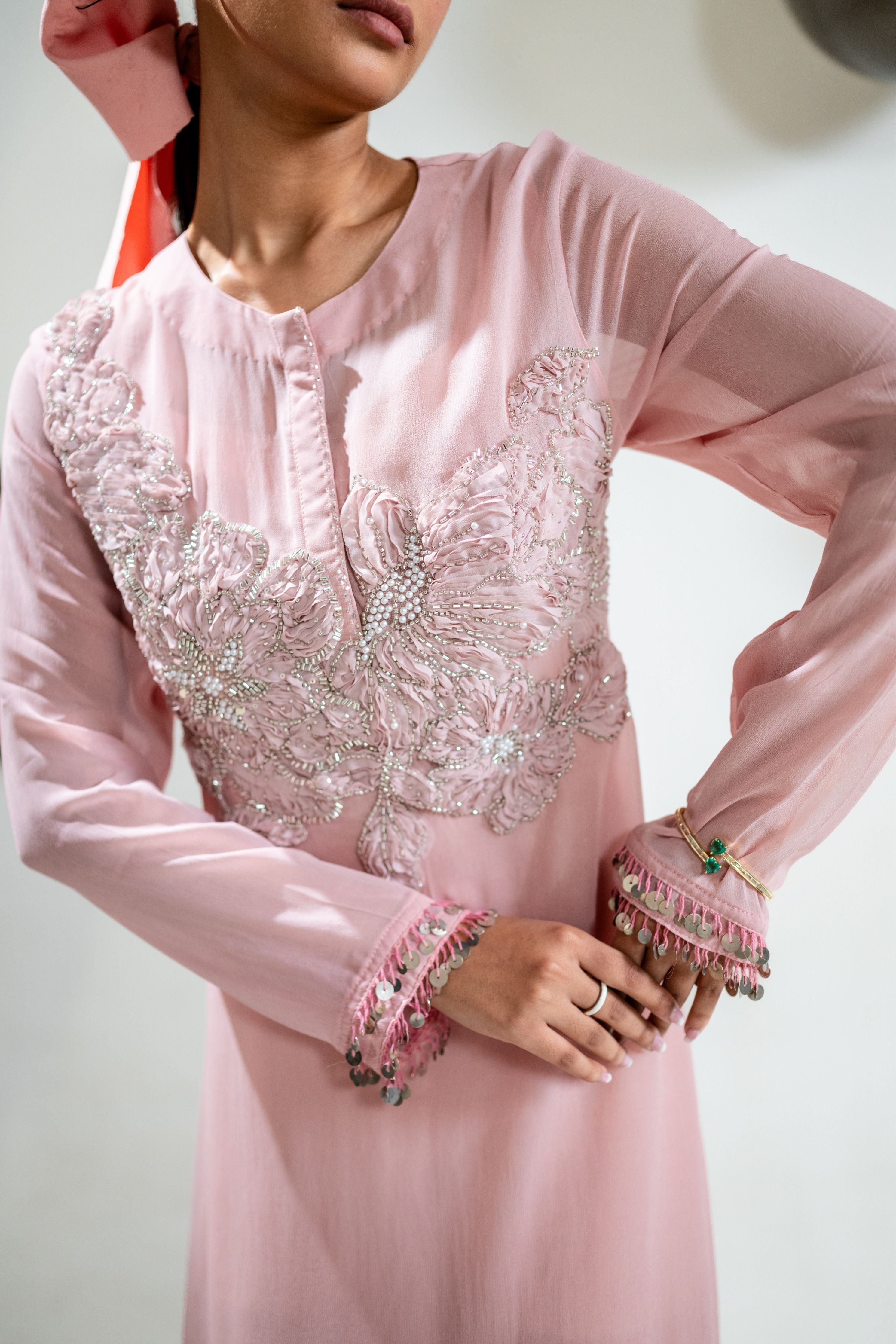 Embroidered Straight Kurta Bustier And Pants