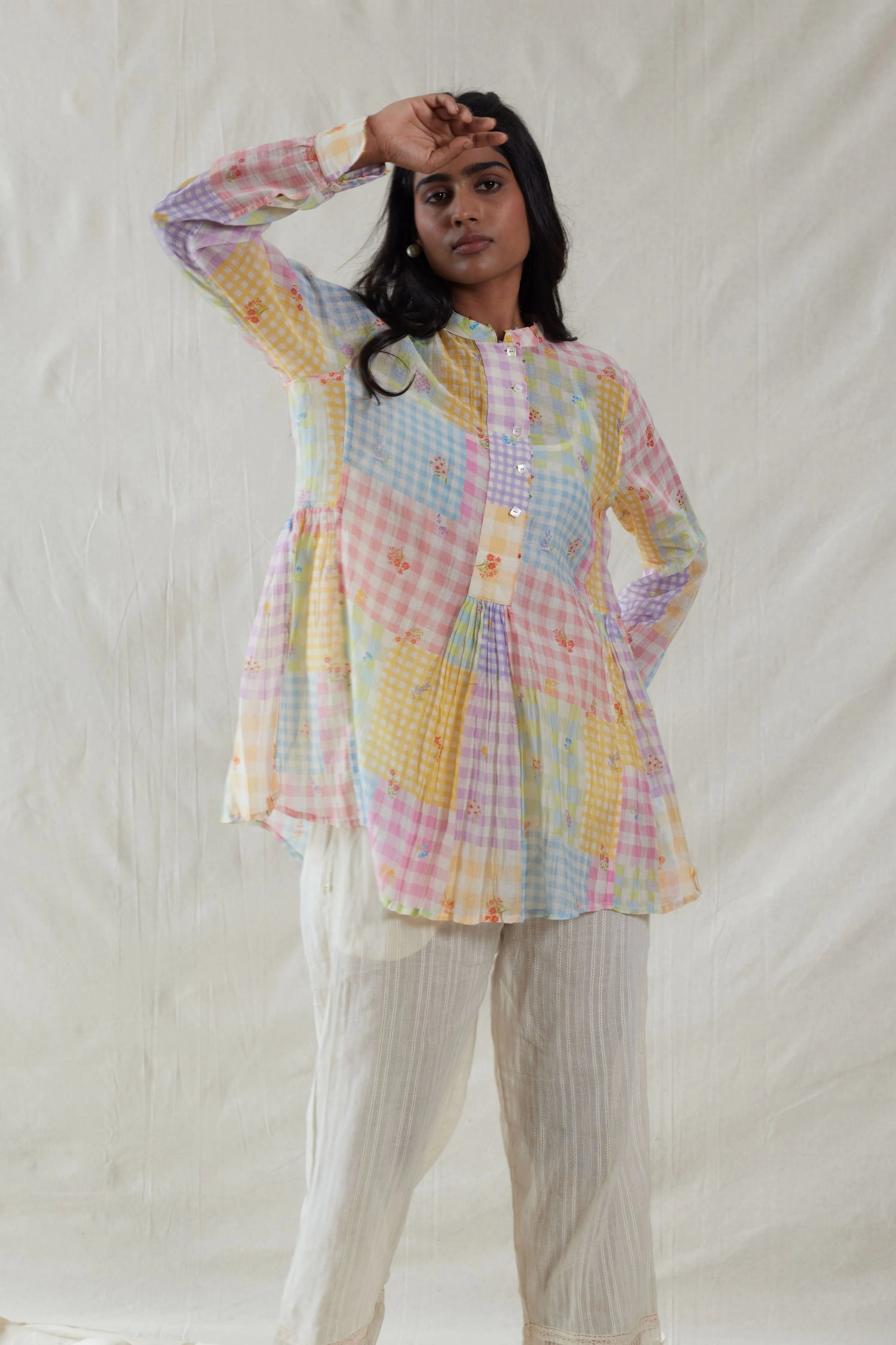 Hand Woven Cotton Silk Top