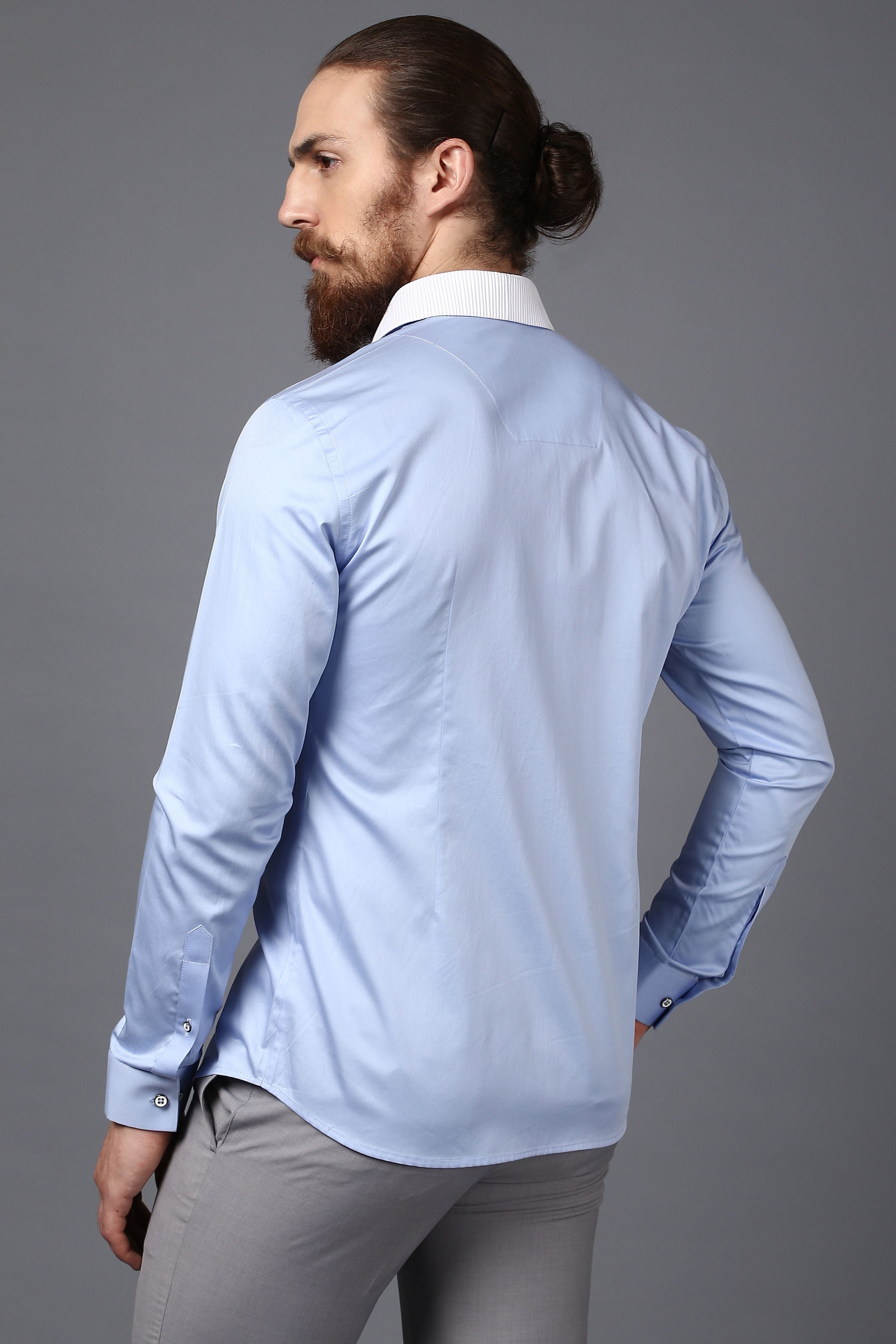 Pintuck Shirt (Sky)