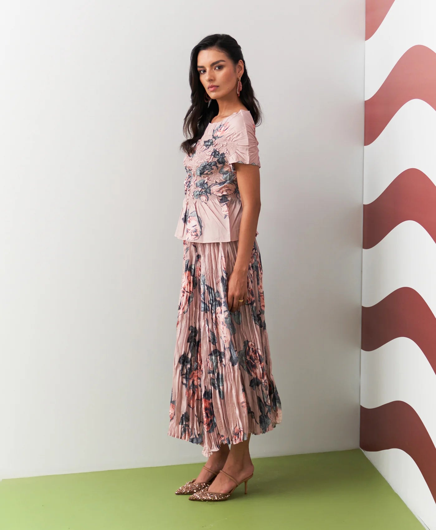 PEACH JASMIN SKIRT SET