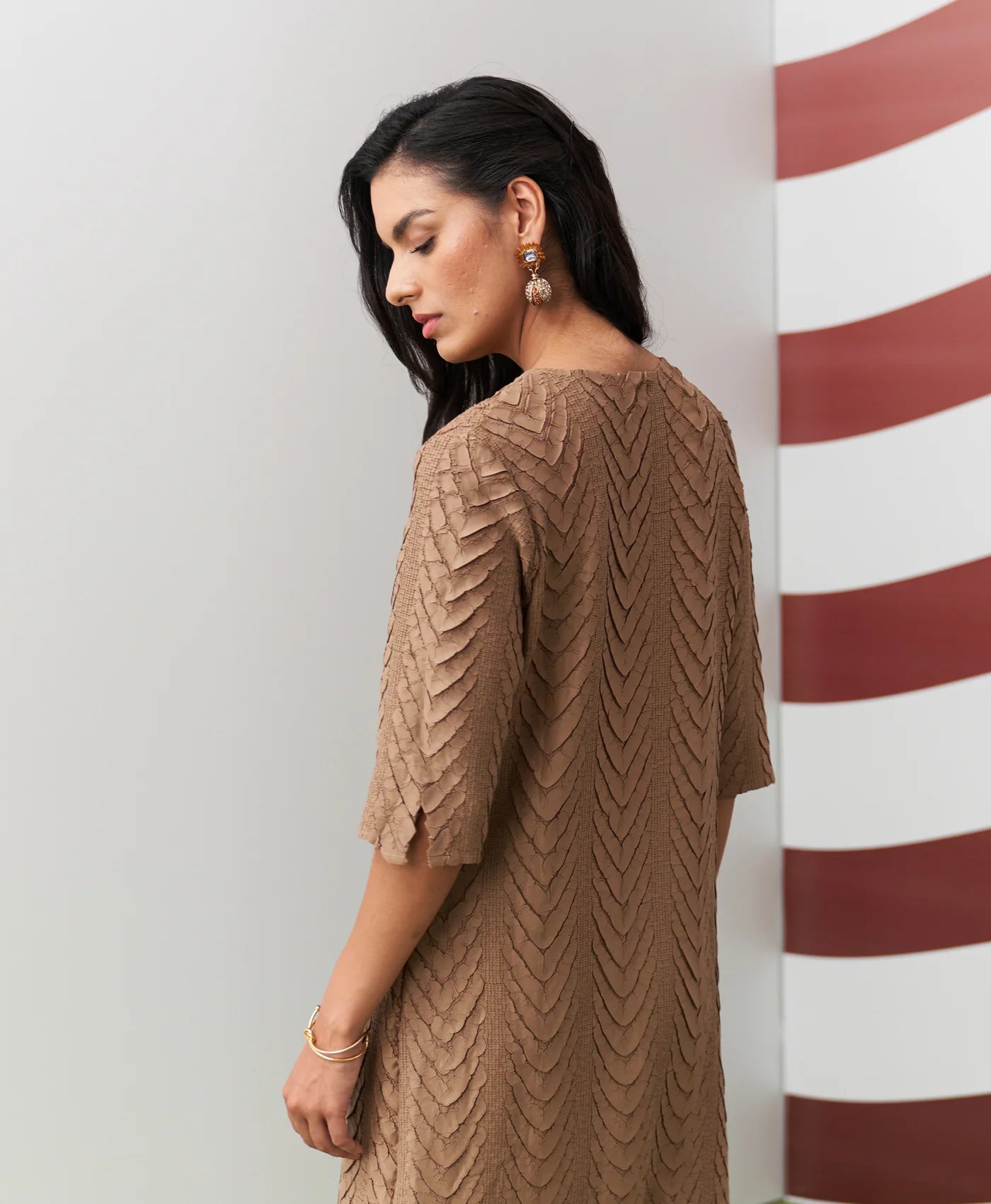 BEIGE AVANYA DRESS