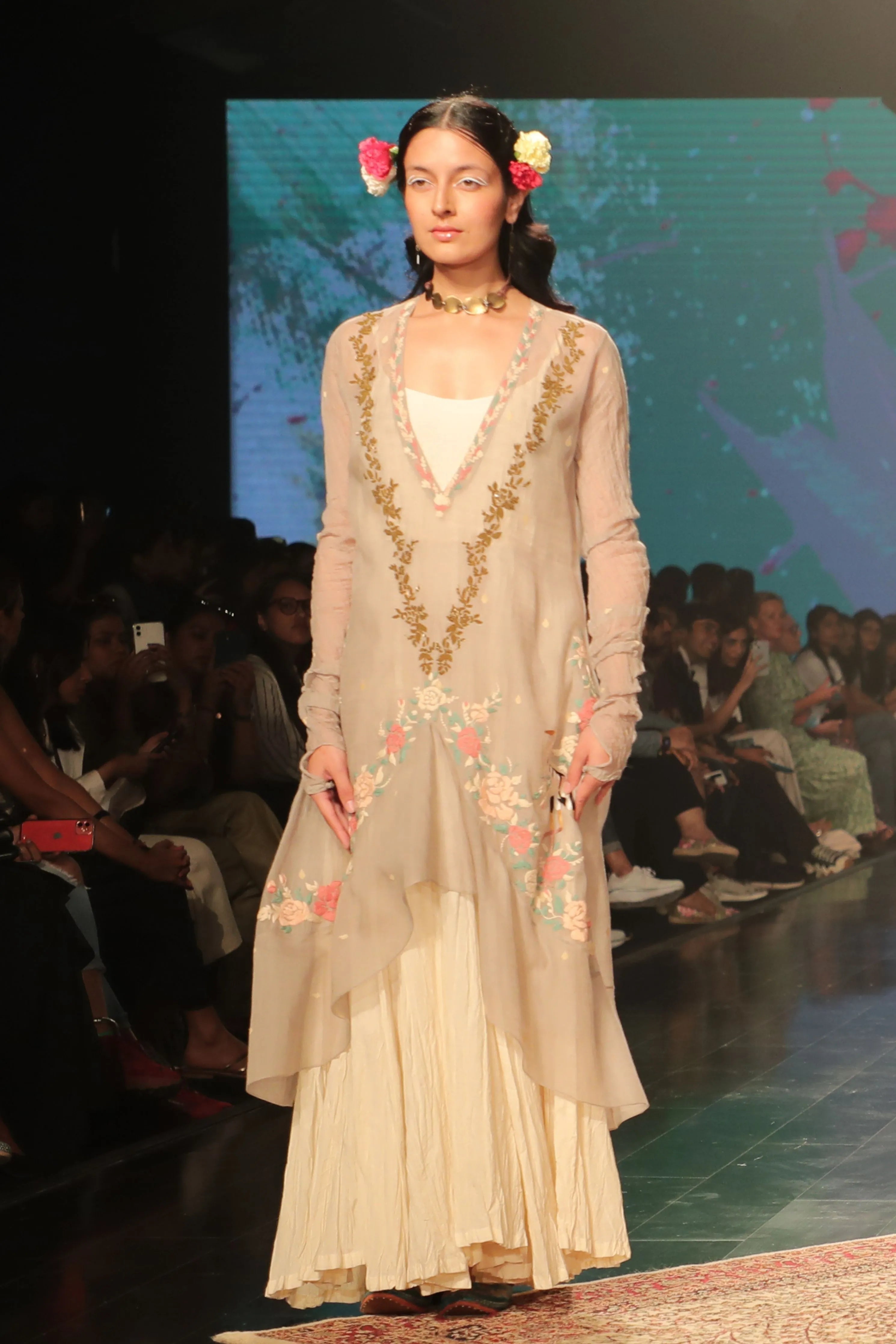 Grey Chanderi Dress