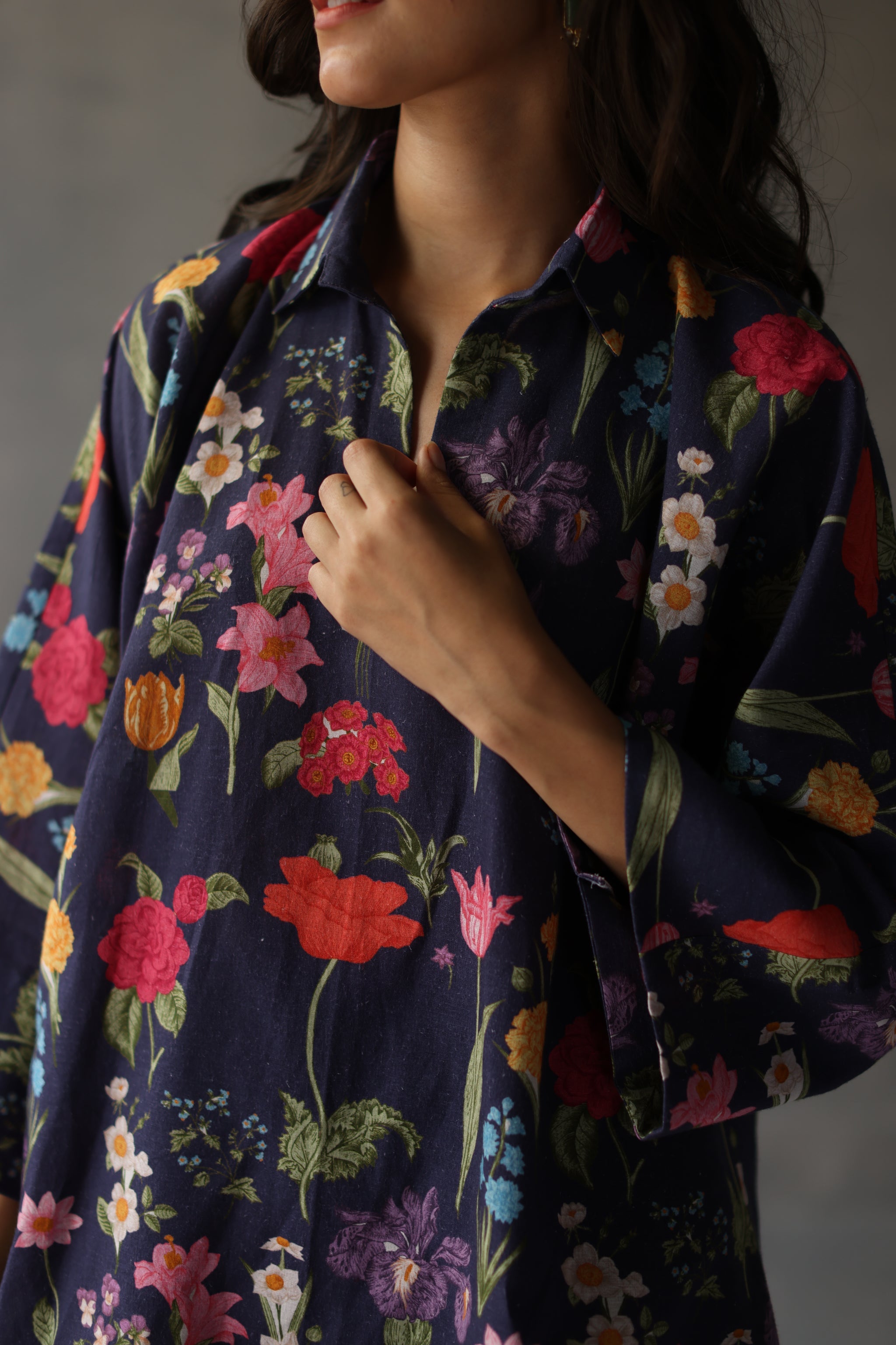 Primrose Kaftan Navy Blue