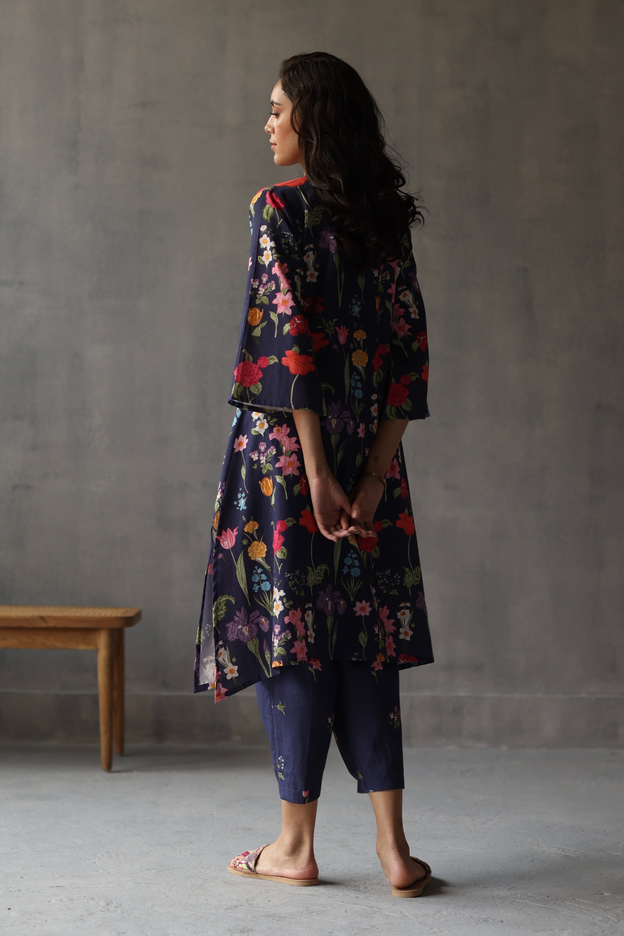 Primrose Kurta Set Navy Blue