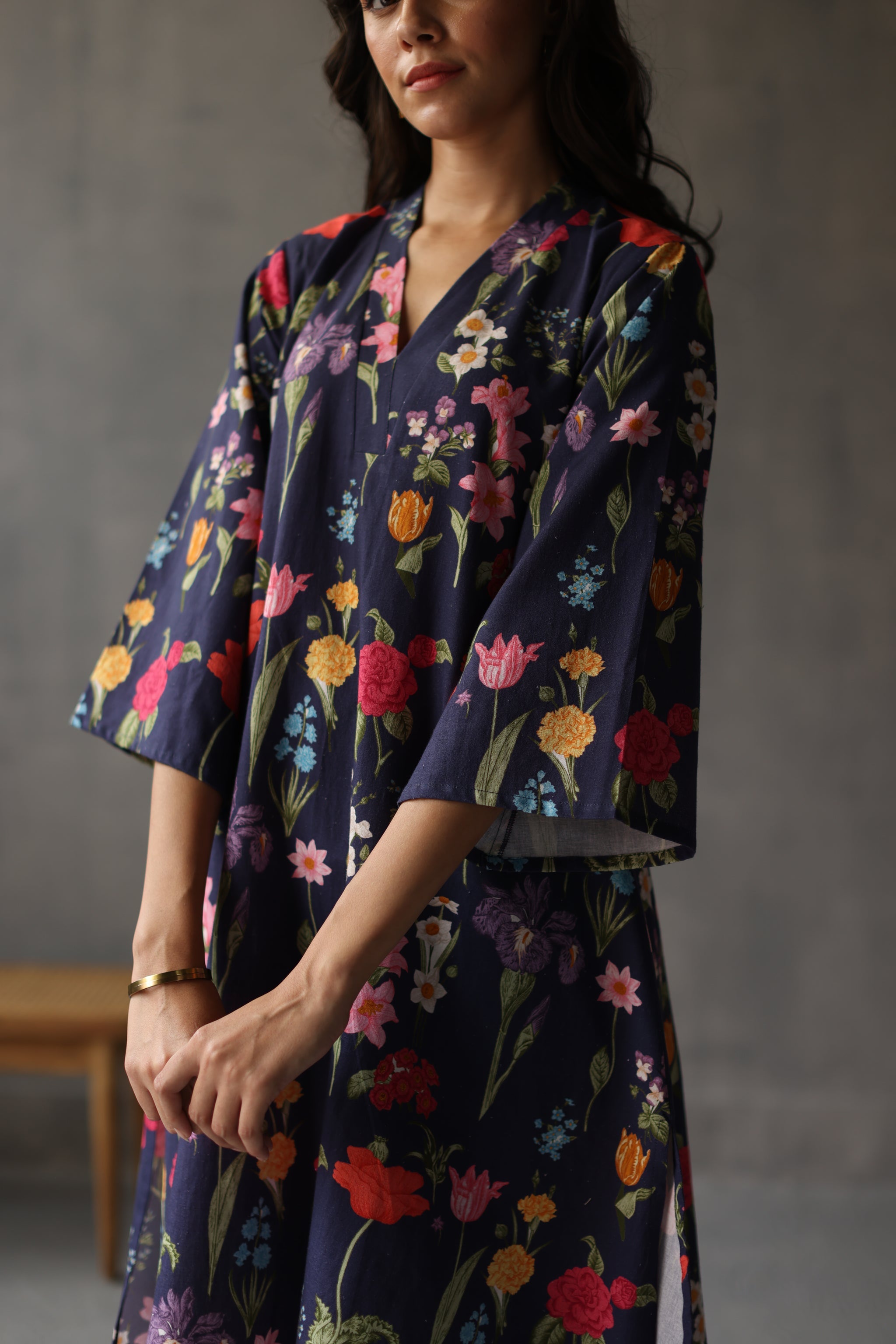 Primrose Kurta Set Navy Blue