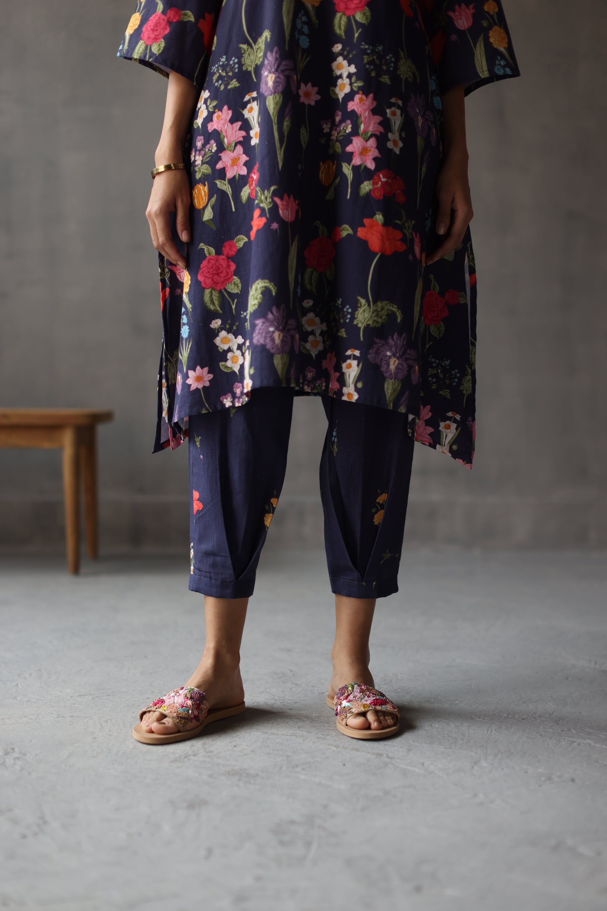 Primrose Kurta Set Navy Blue