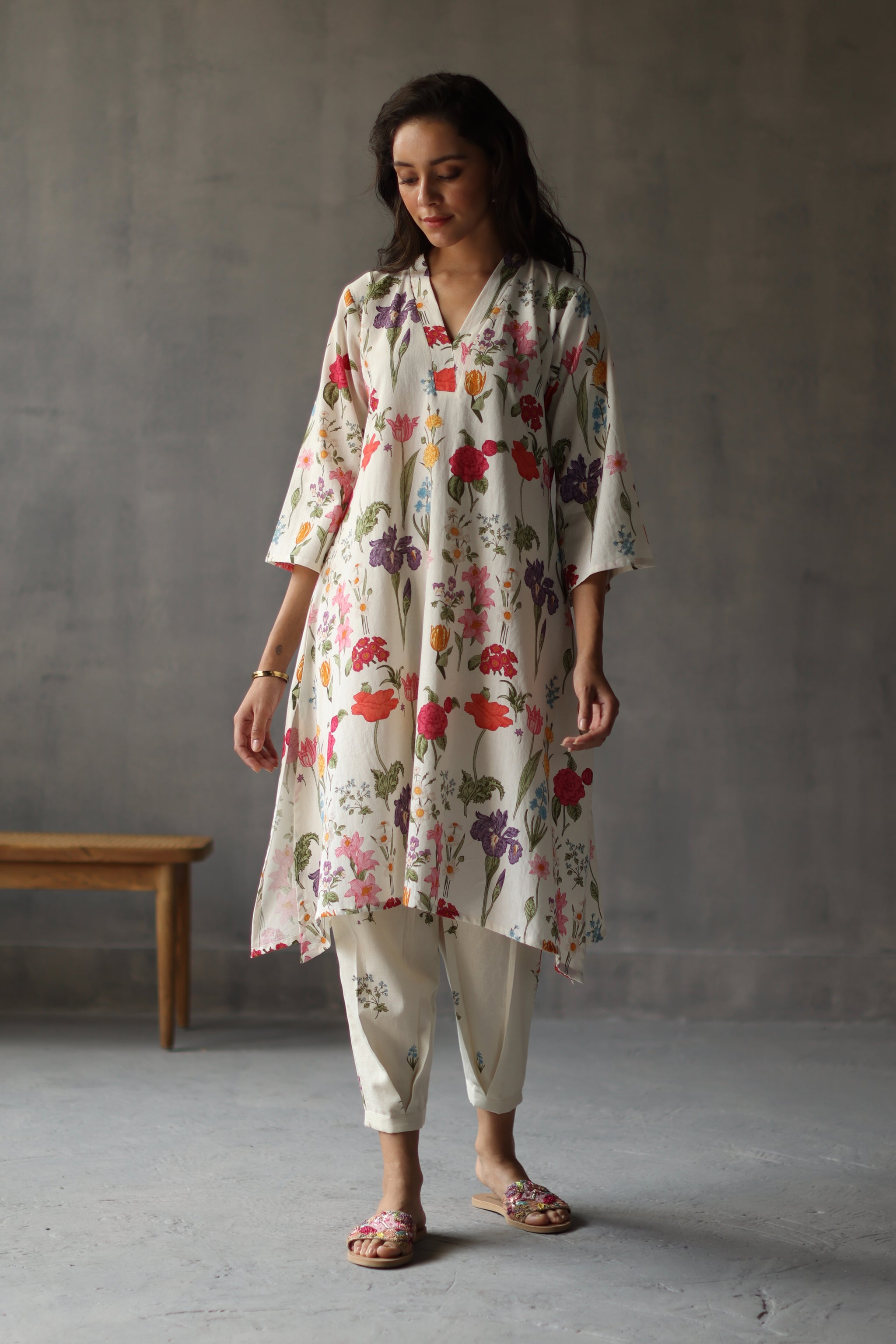 Primrose Kurta Set Ivory