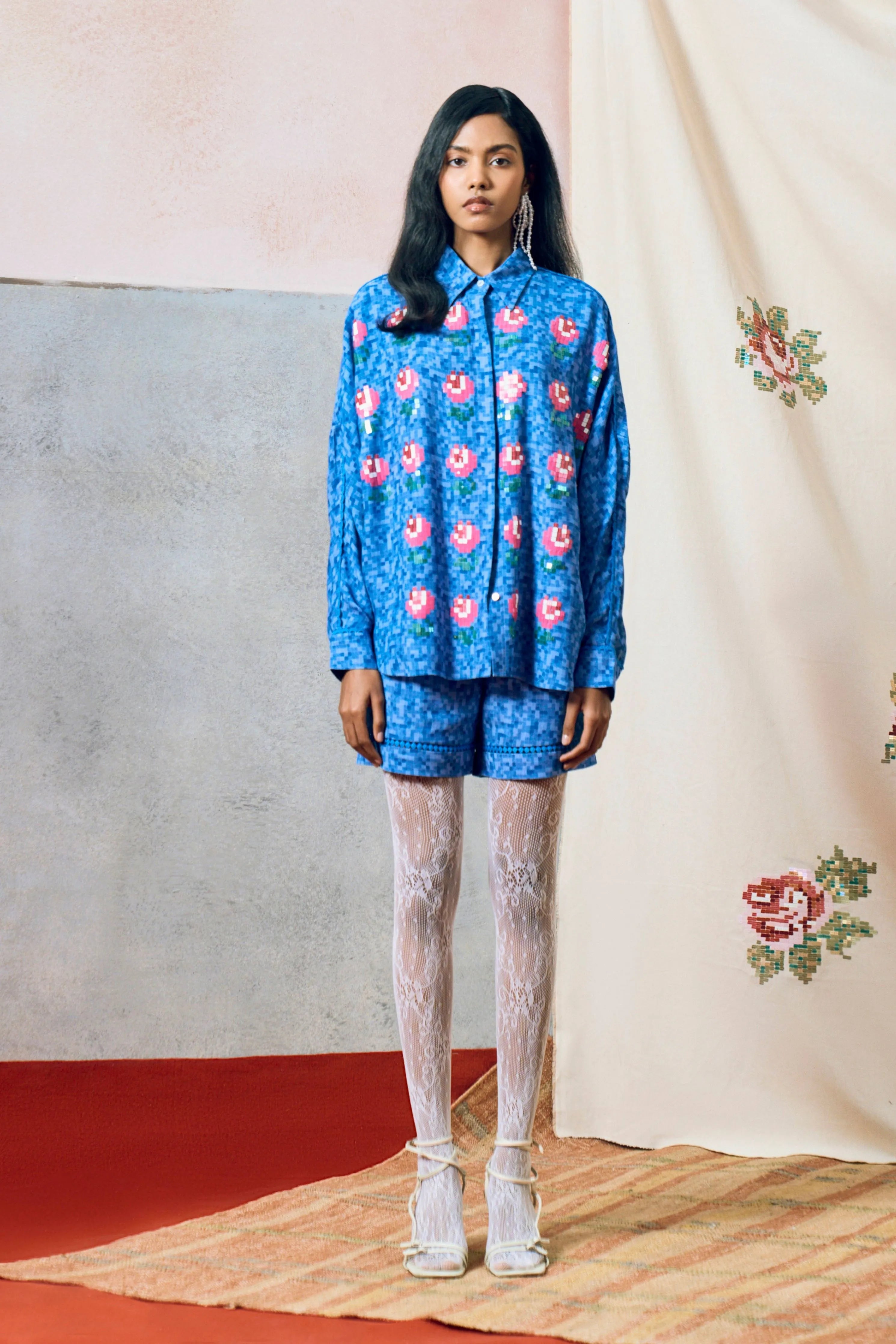 Elba Kimono Shirt Blue