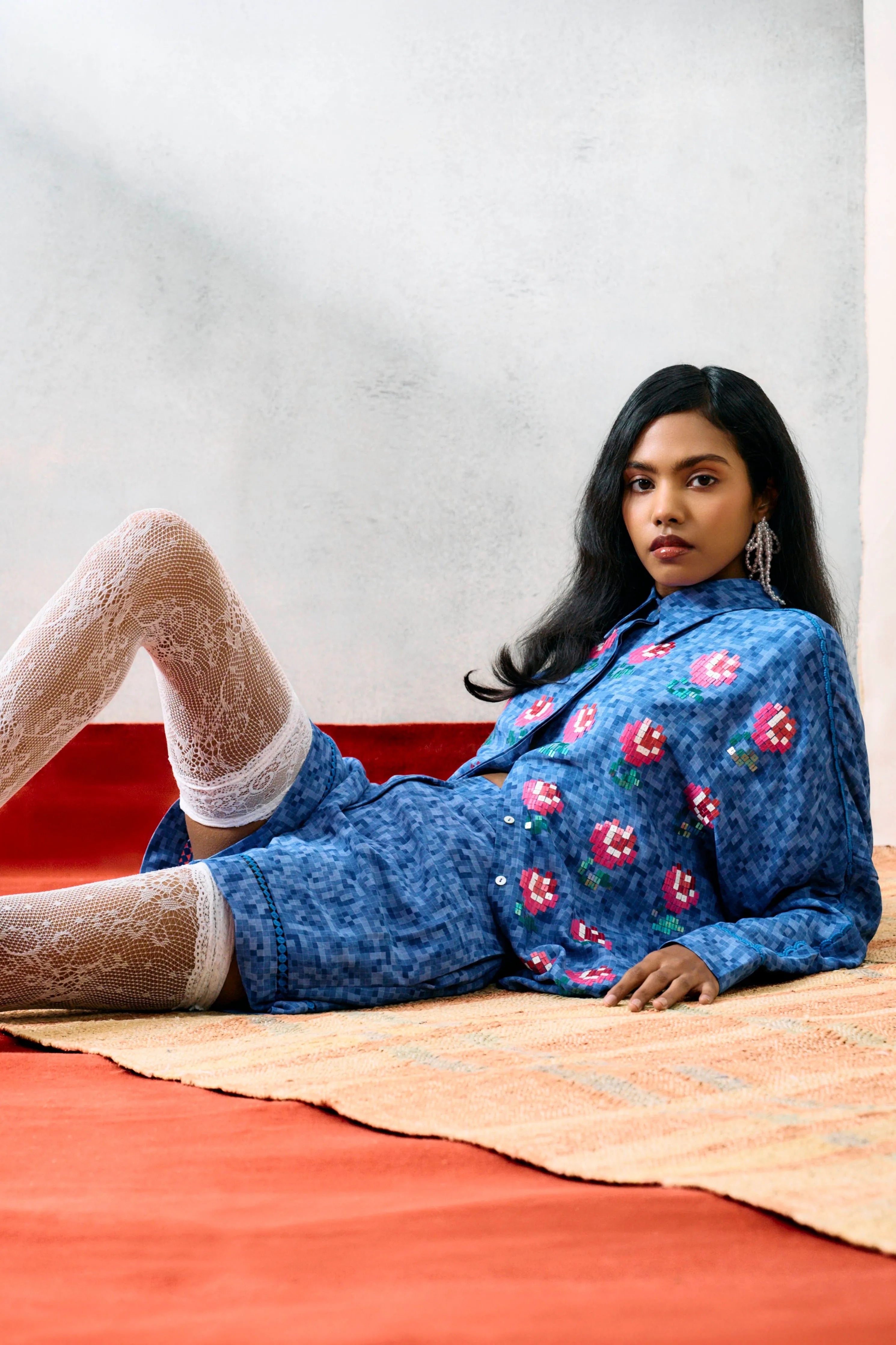 Elba Kimono Shirt Blue