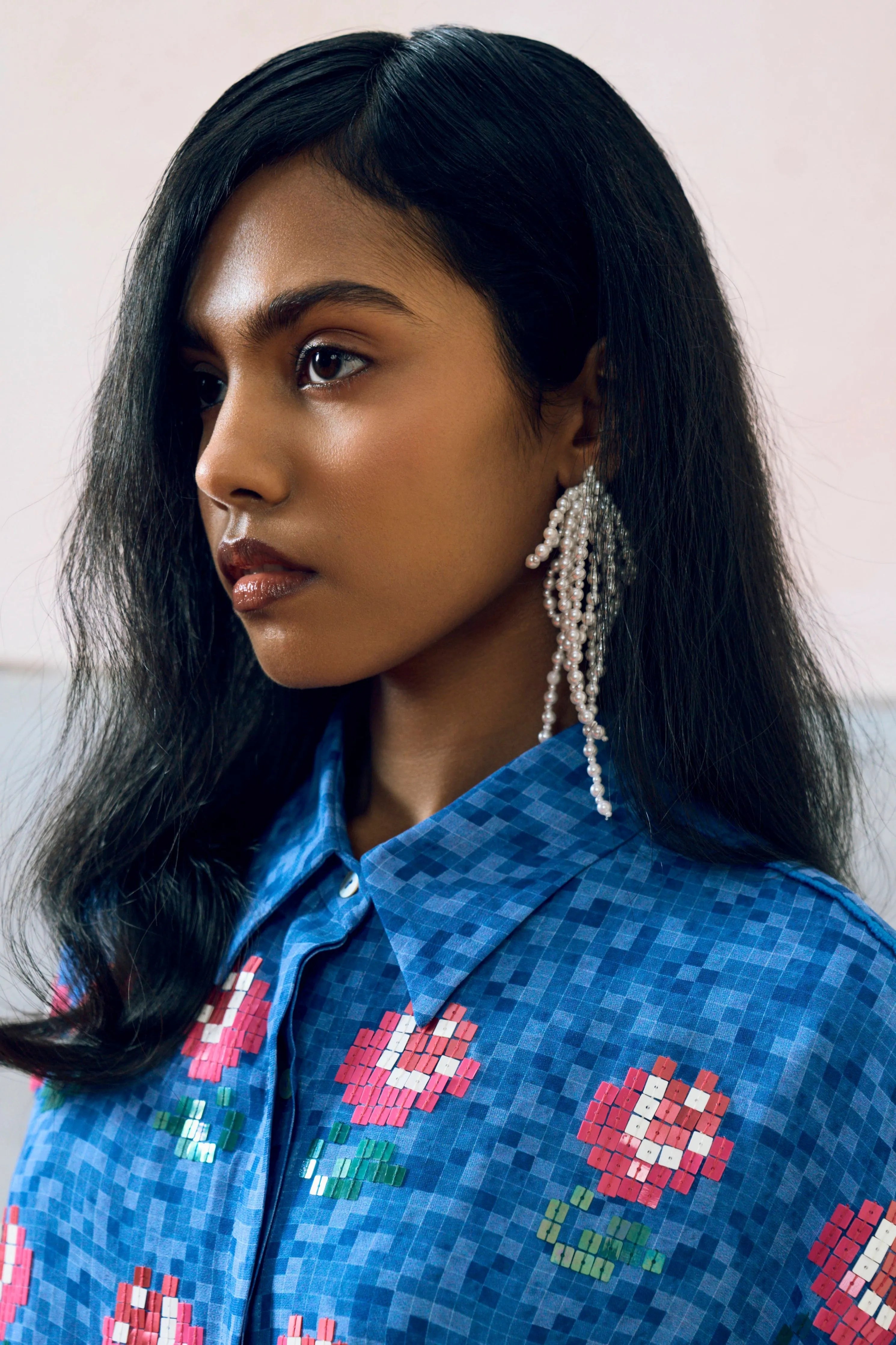 Elba Kimono Shirt Blue