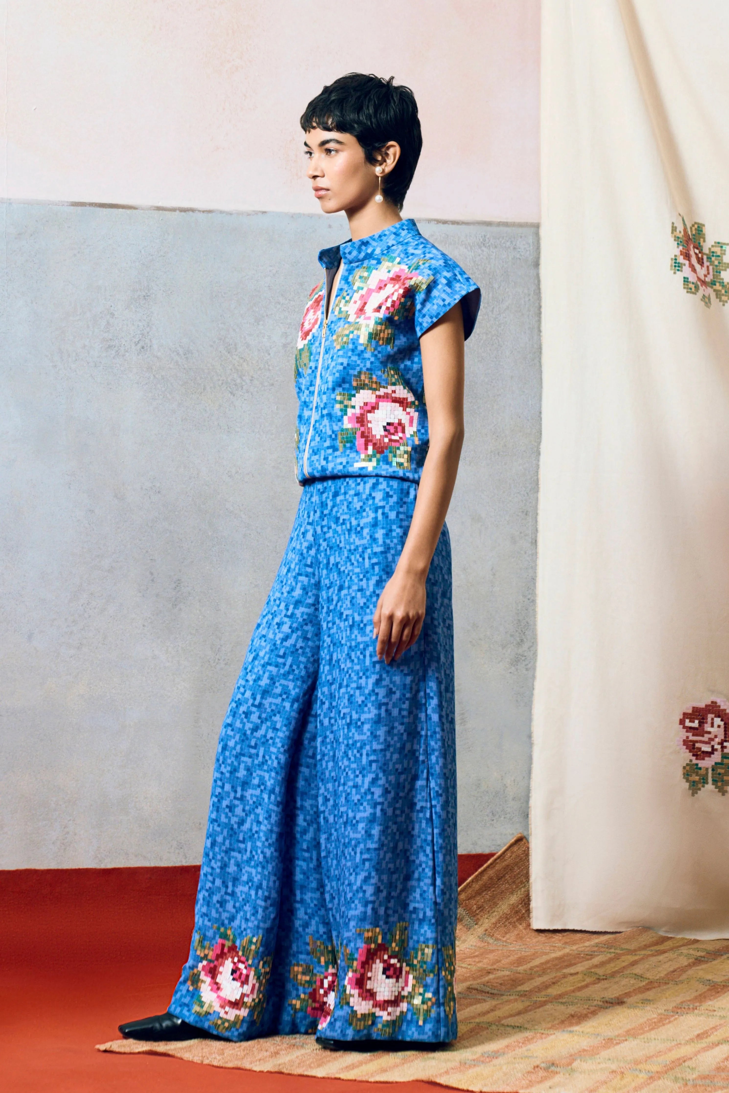 Corsica Crop Top Blue