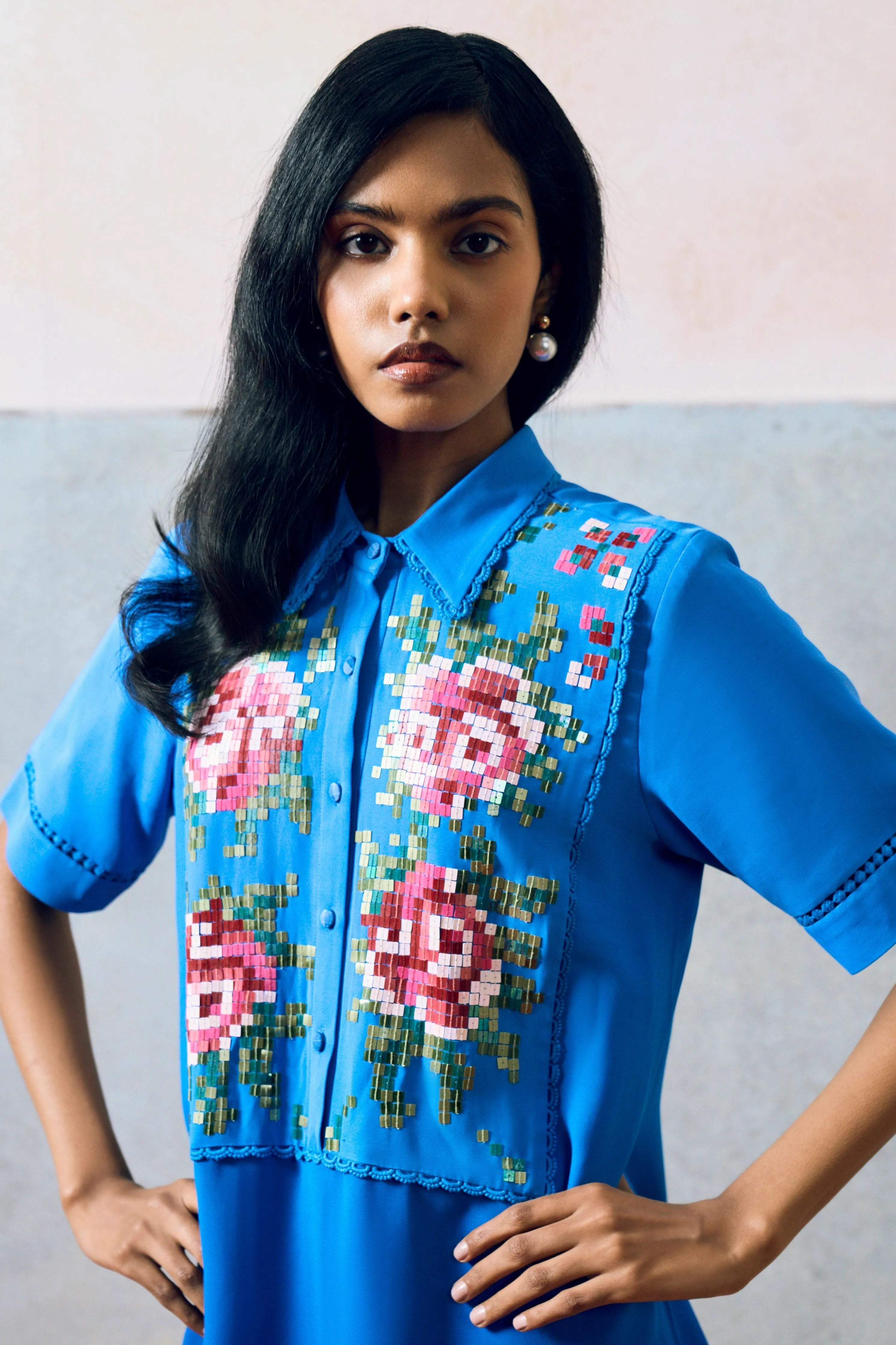 Ponza Shirt Dress Blue