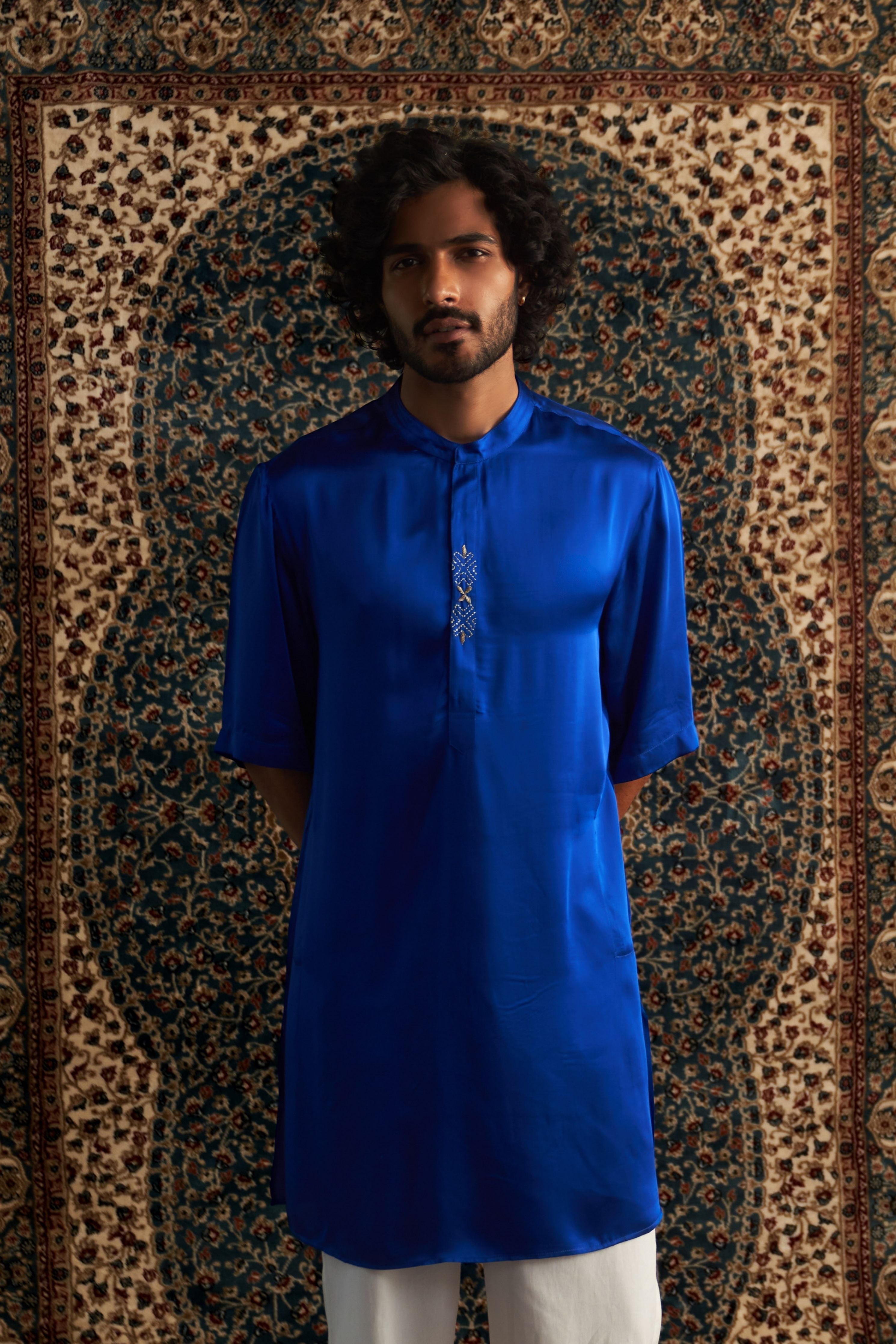 Blue Short Kurta Set