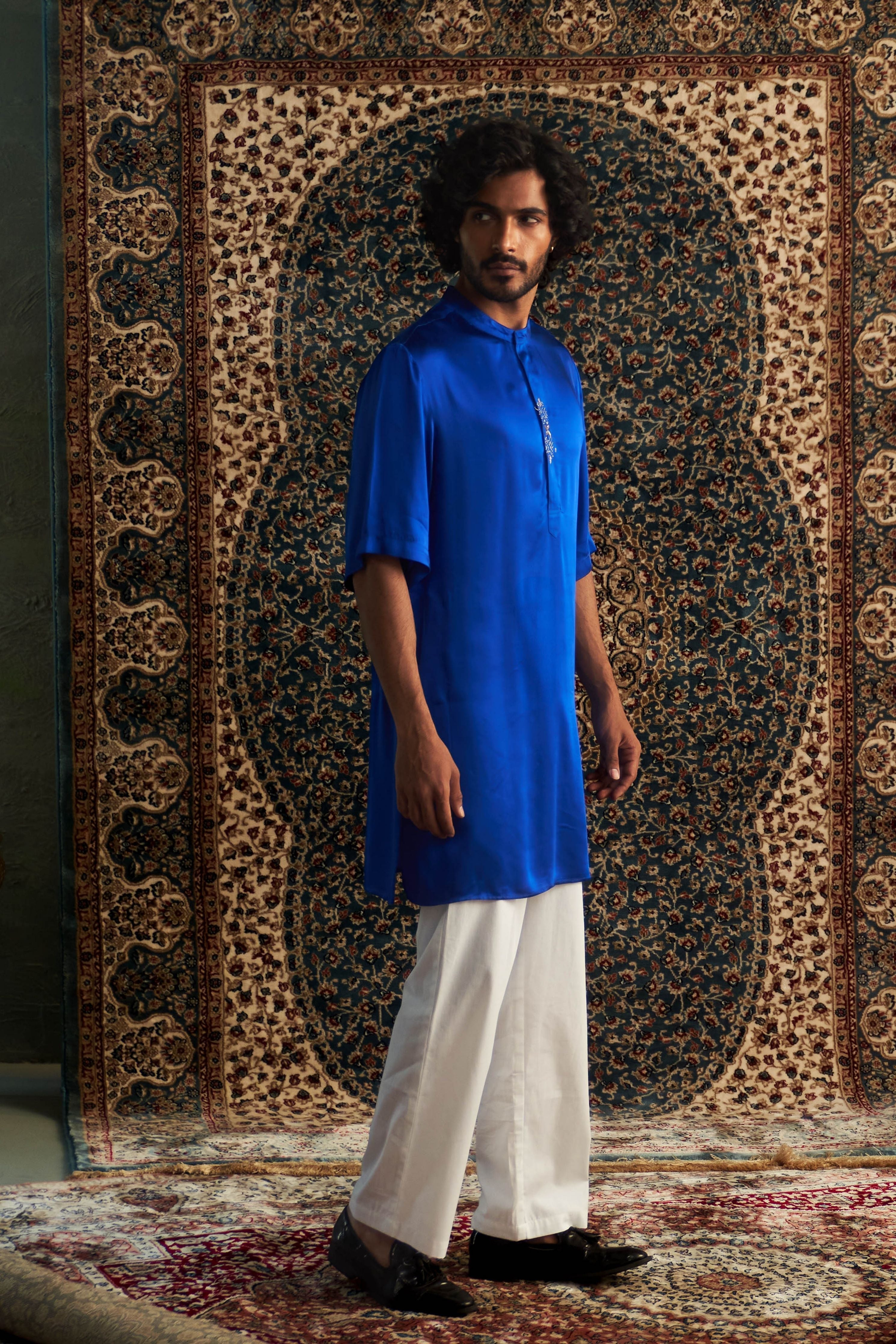 Blue Short Kurta Set