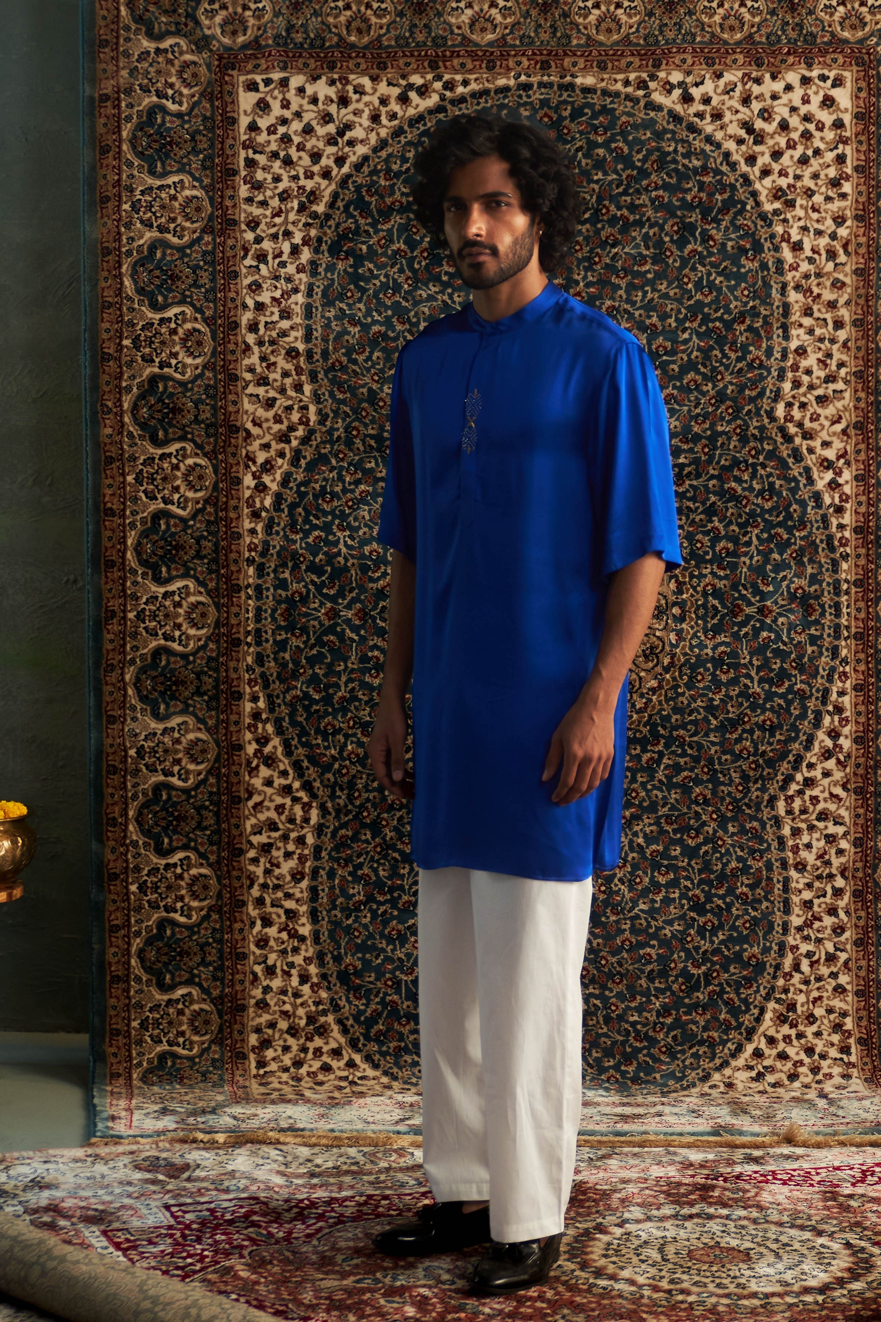Blue Short Kurta Set