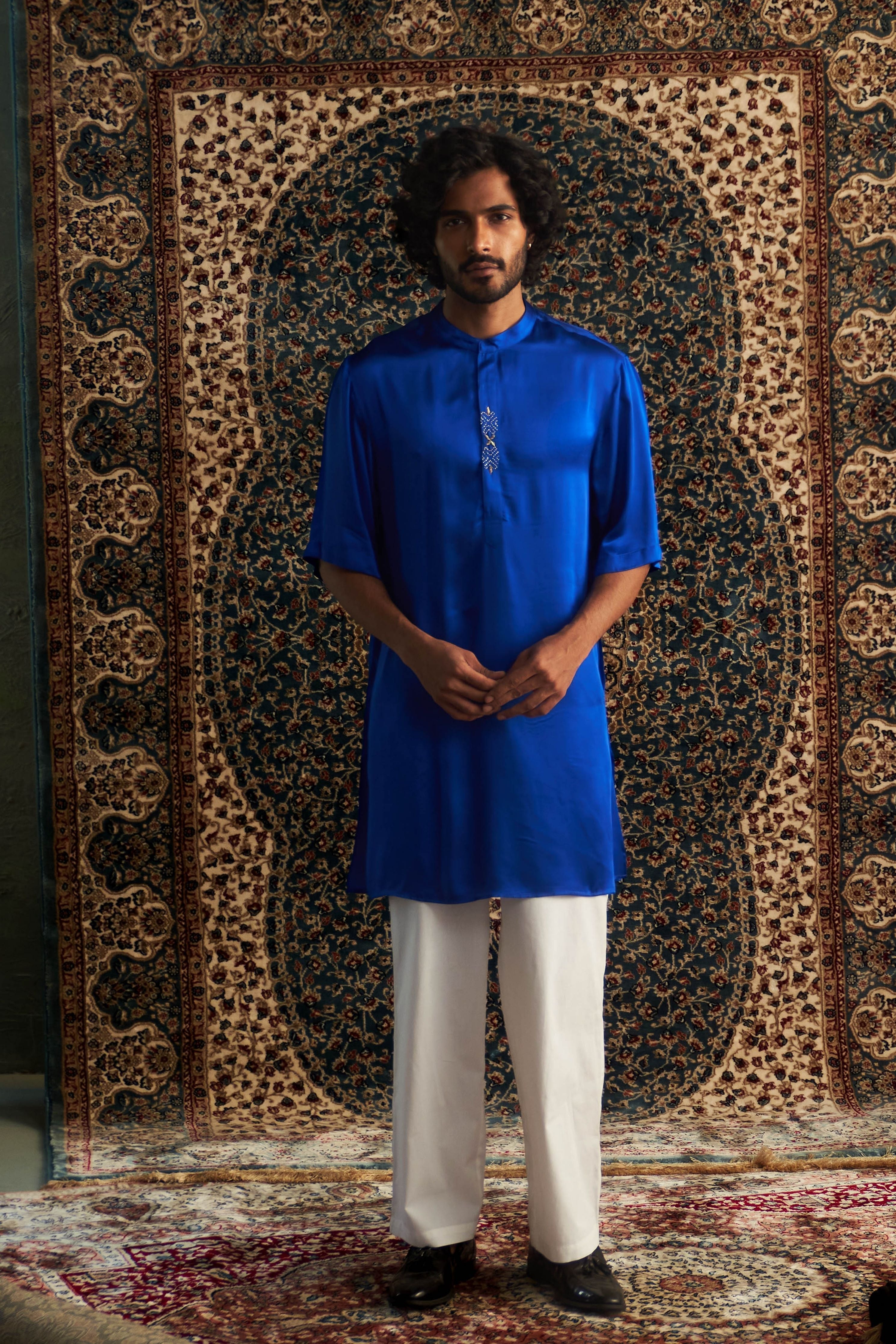 Blue Short Kurta Set