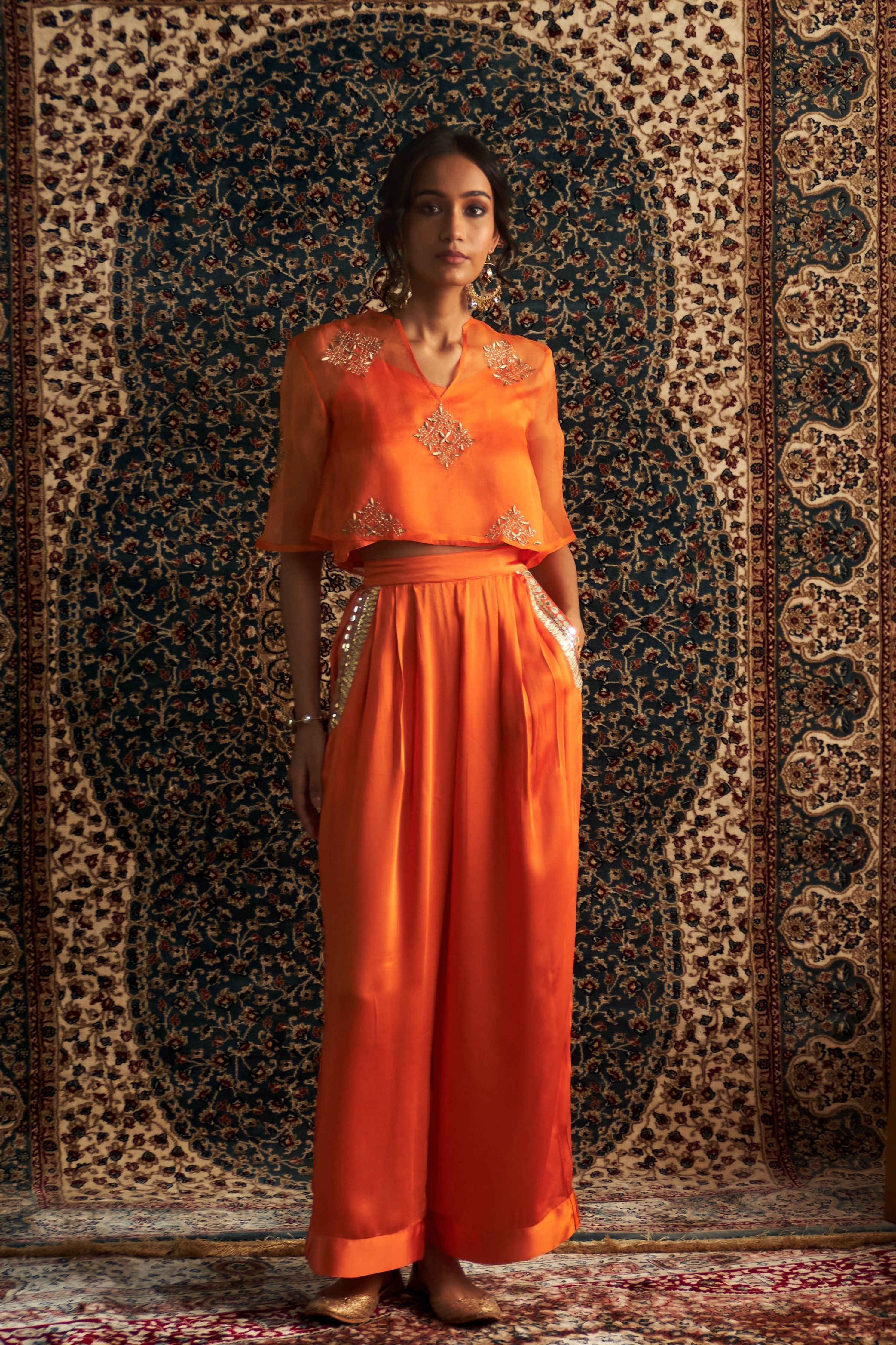 Saffron Embroidered coord Set