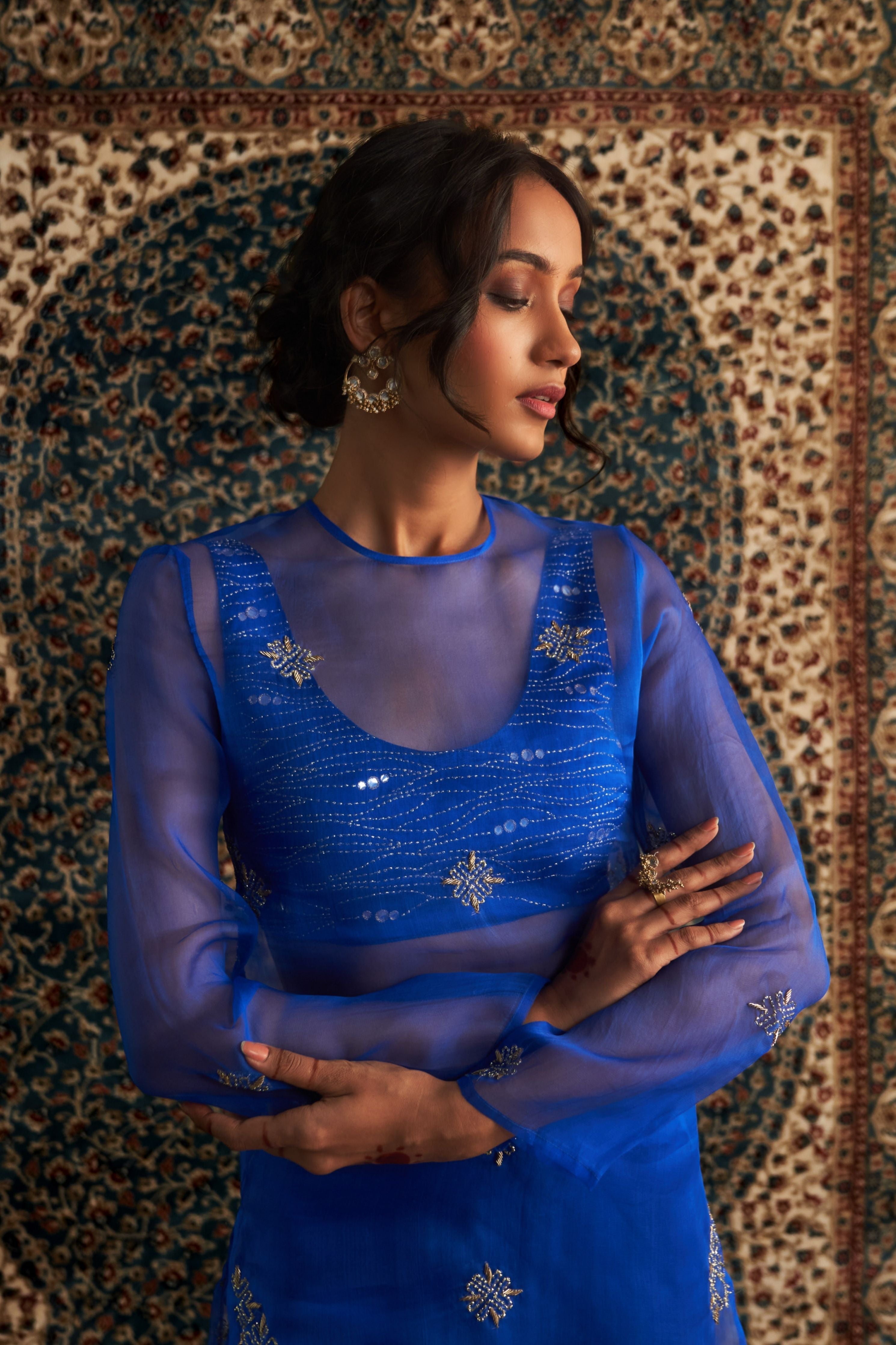 Blue Straight Co-Ord Set