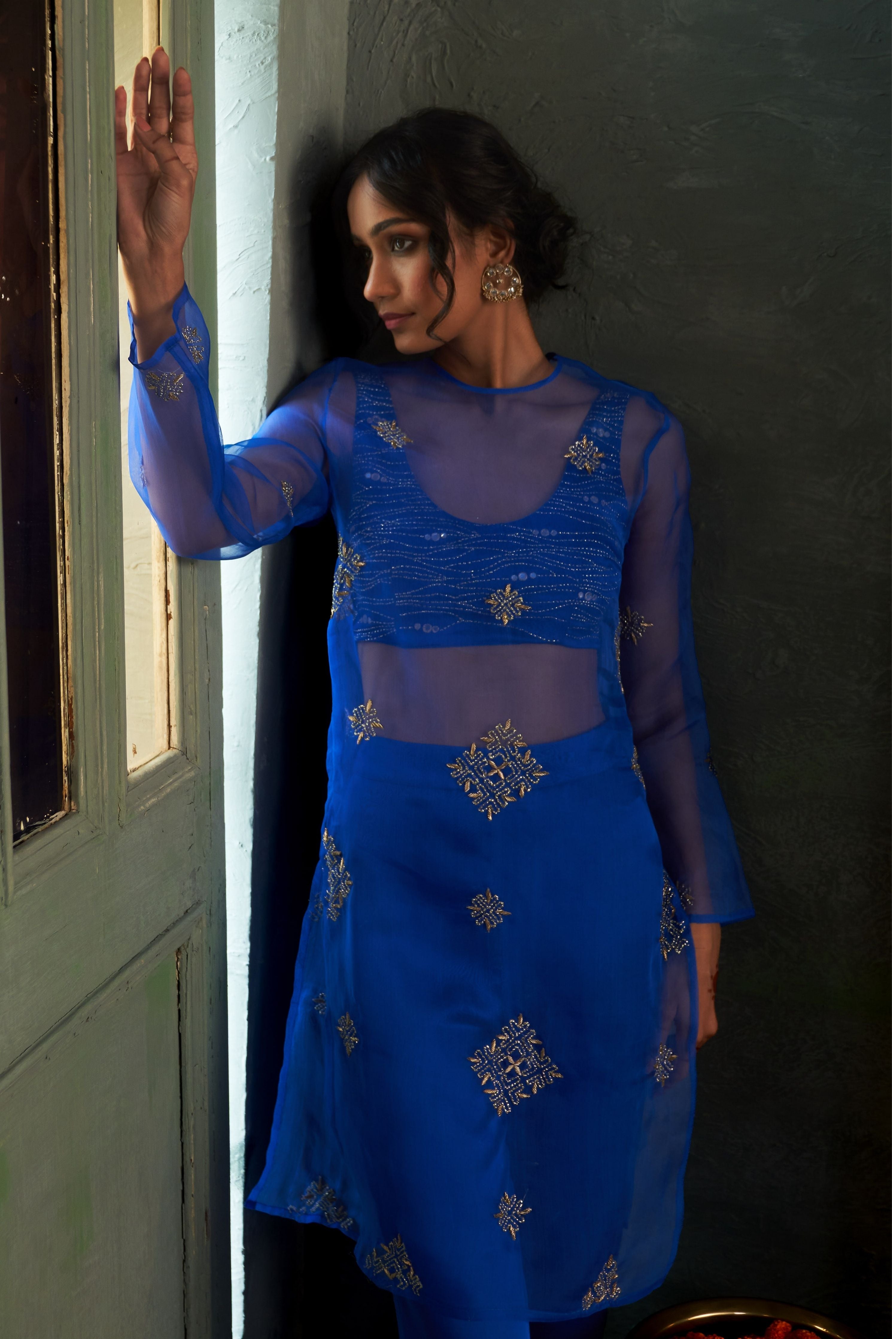 Blue Straight Co-Ord Set